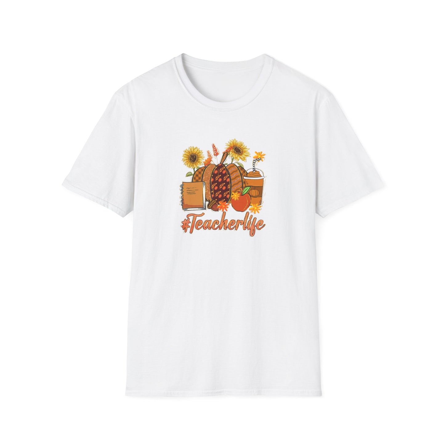 #Teacherlife Fall Unisex Softstyle T-Shirt - Perfect Gift for Teachers, Back to School, and Appreciation Events