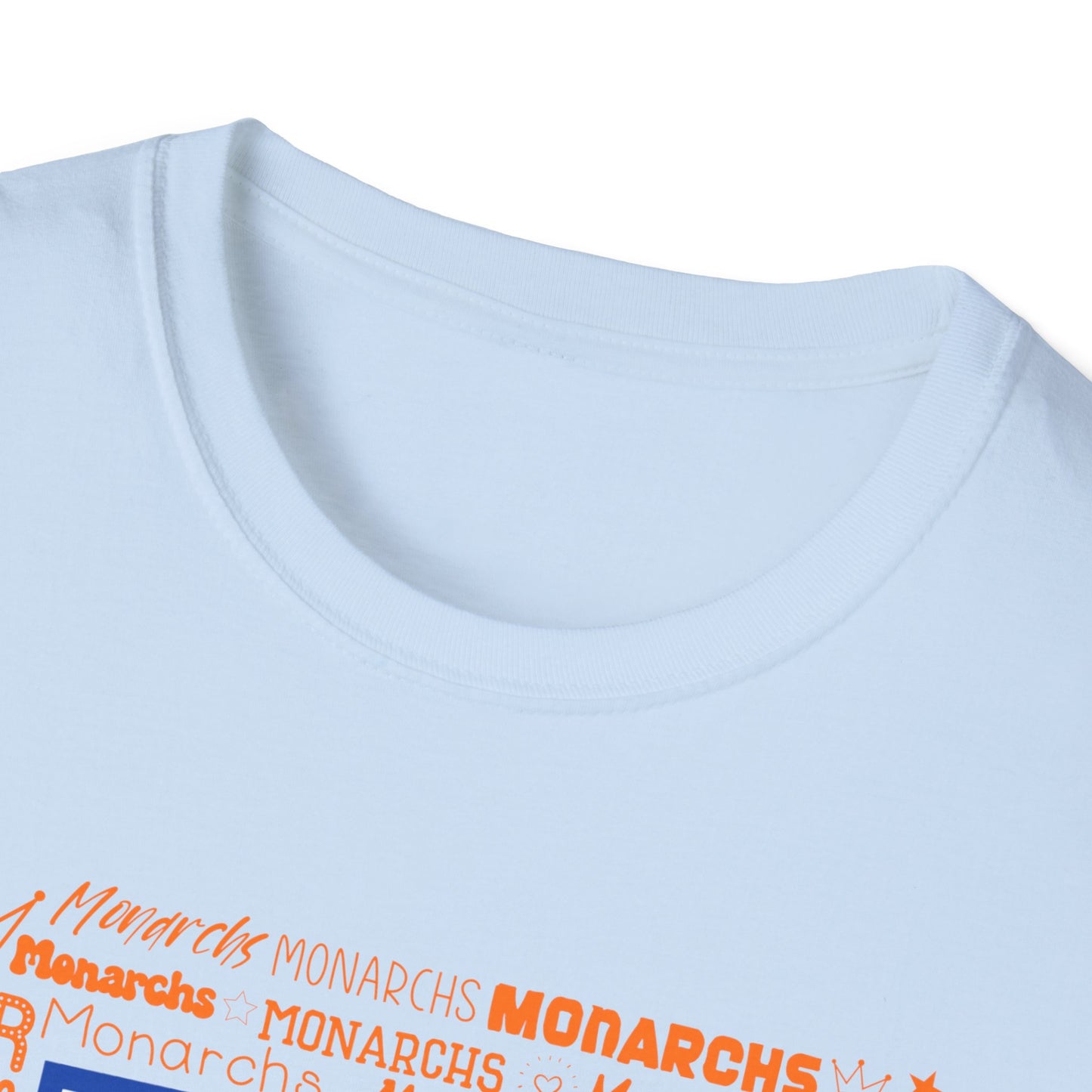 Blue M Crown Monarchs ROAR Unisex Softstyle T-Shirt - School Spirit Tee