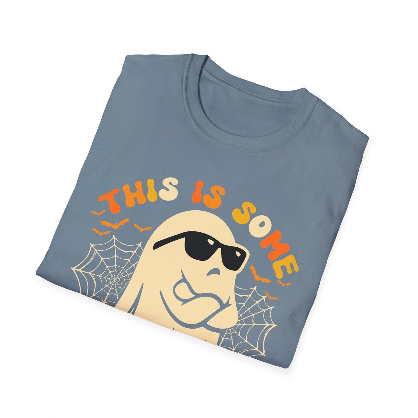 Funny Halloween Unisex Softstyle T-Shirt - "This is Some Boo Sheet"