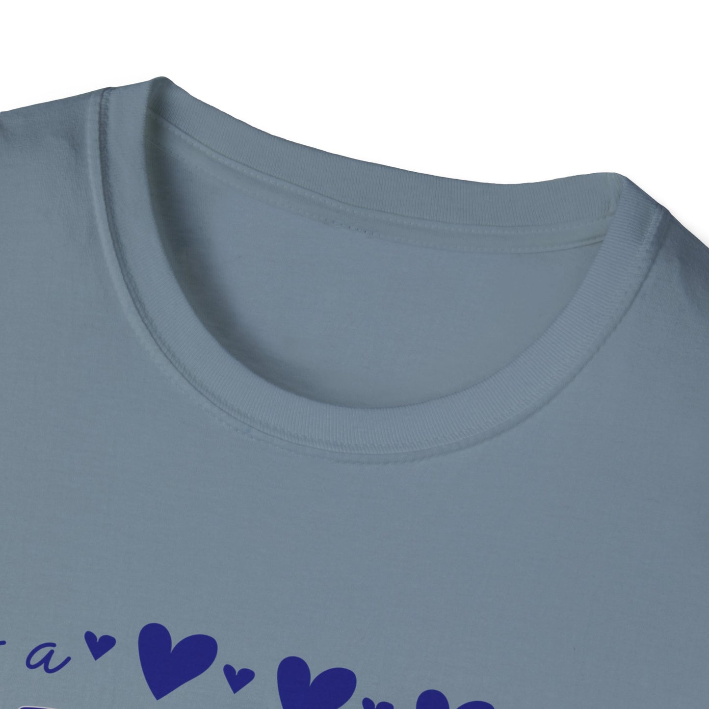 "It's a Great Day to Be a Monarch" Blue Lettering Unisex Softstyle T-Shirt - Fun & Cheerful Graphic Tee