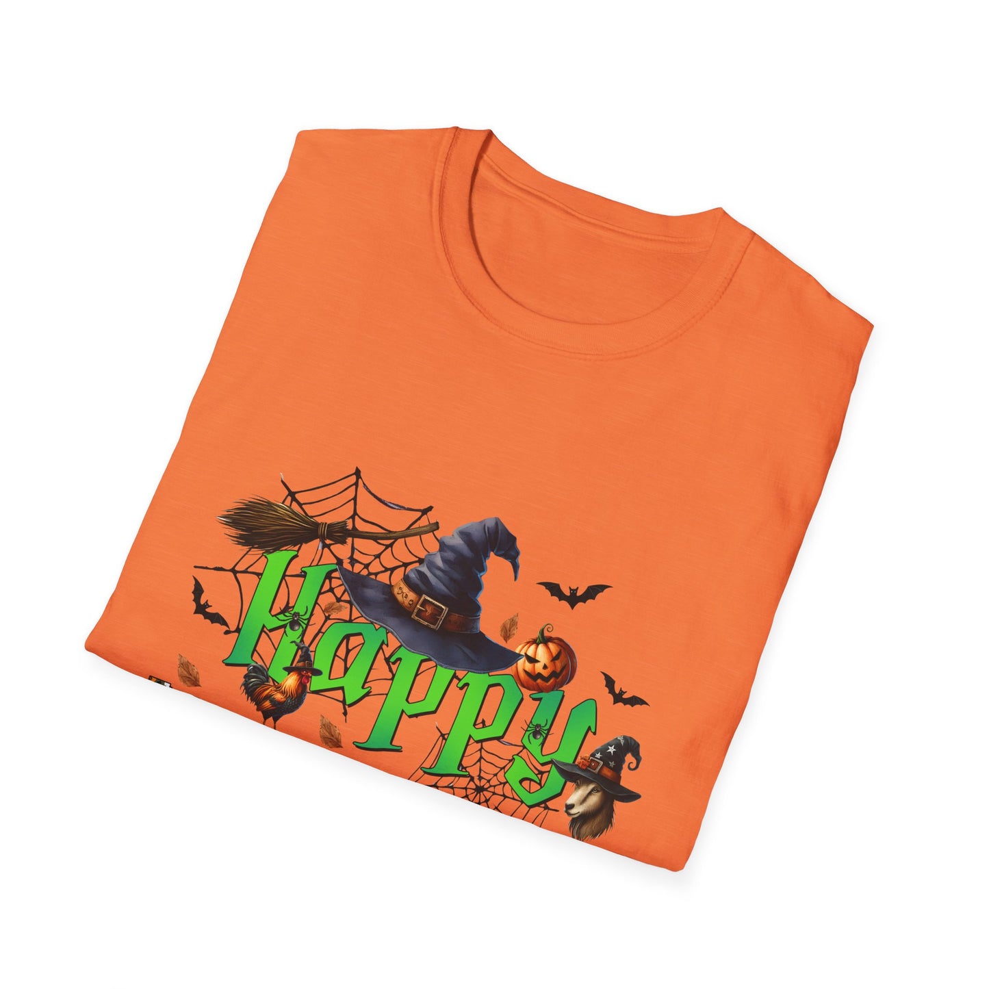 Happy Halloween  Fall FarmUnisex Softstyle T-Shirt - "Happy Halloween" Design