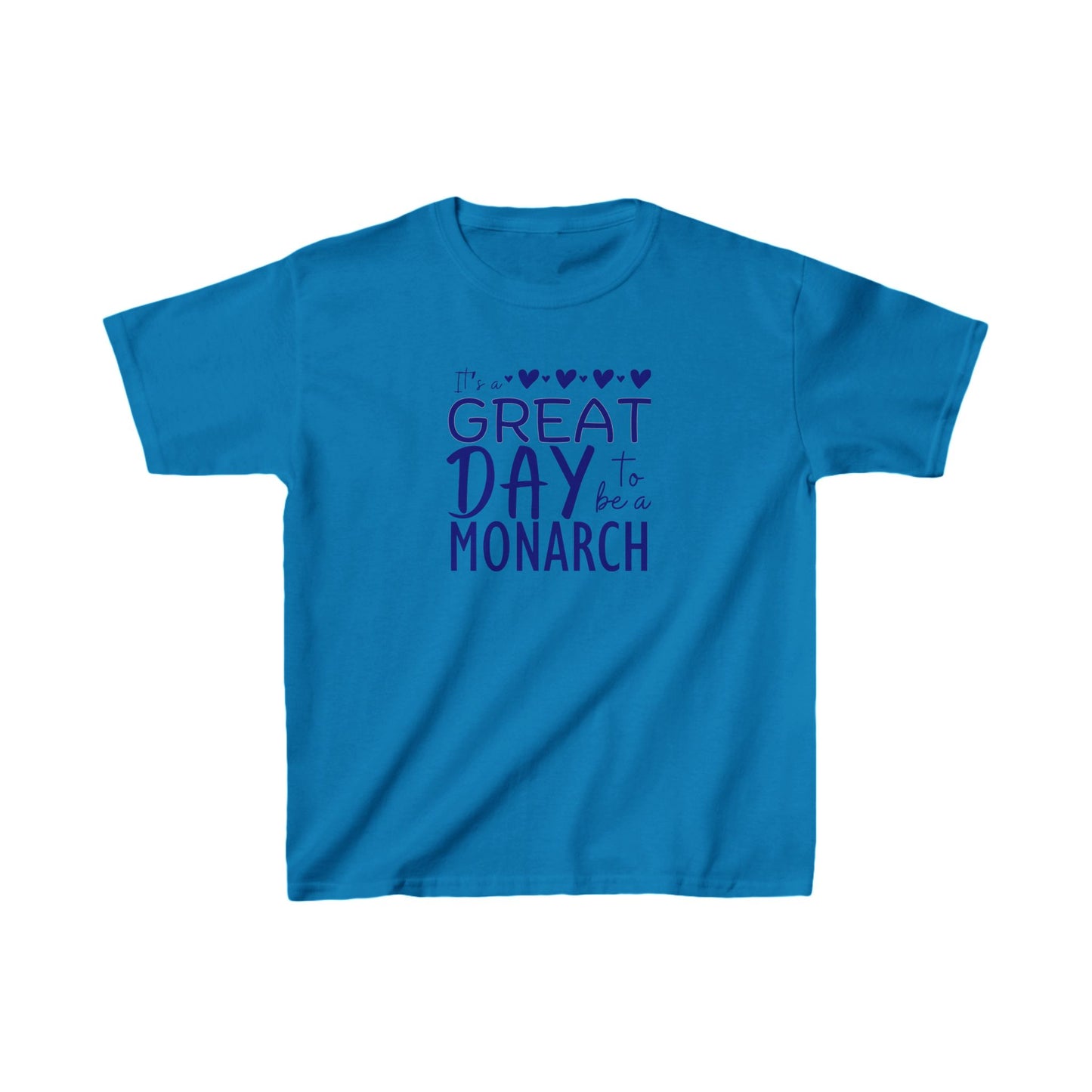 Kids Green Tee - "It's a Great Day to be a Monarch"