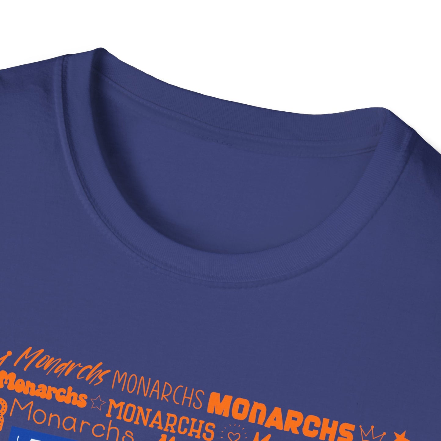 Blue Leopard M Monarchs Roar Unisex Softstyle T-Shirt - Fun Leopard Print Design