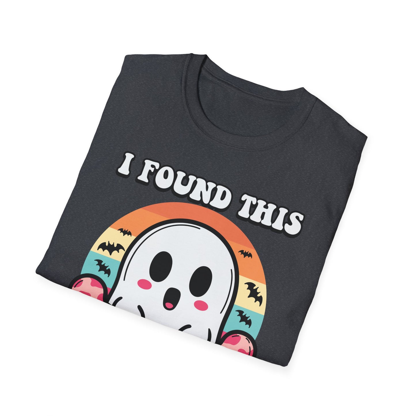 I Found This Humerus Unisex Softstyle T-Shirt - Fun Halloween Ghost Tee