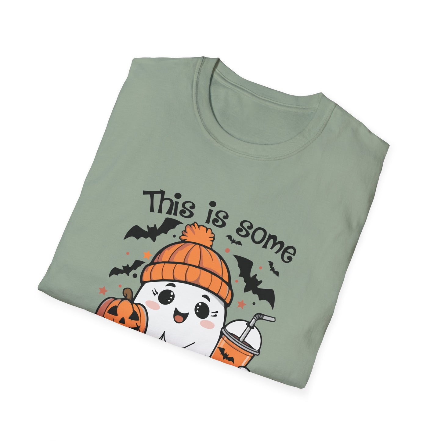 Halloween Cute Ghost Tee - "This is Some Boo Sheet" Unisex Softstyle T-Shirt