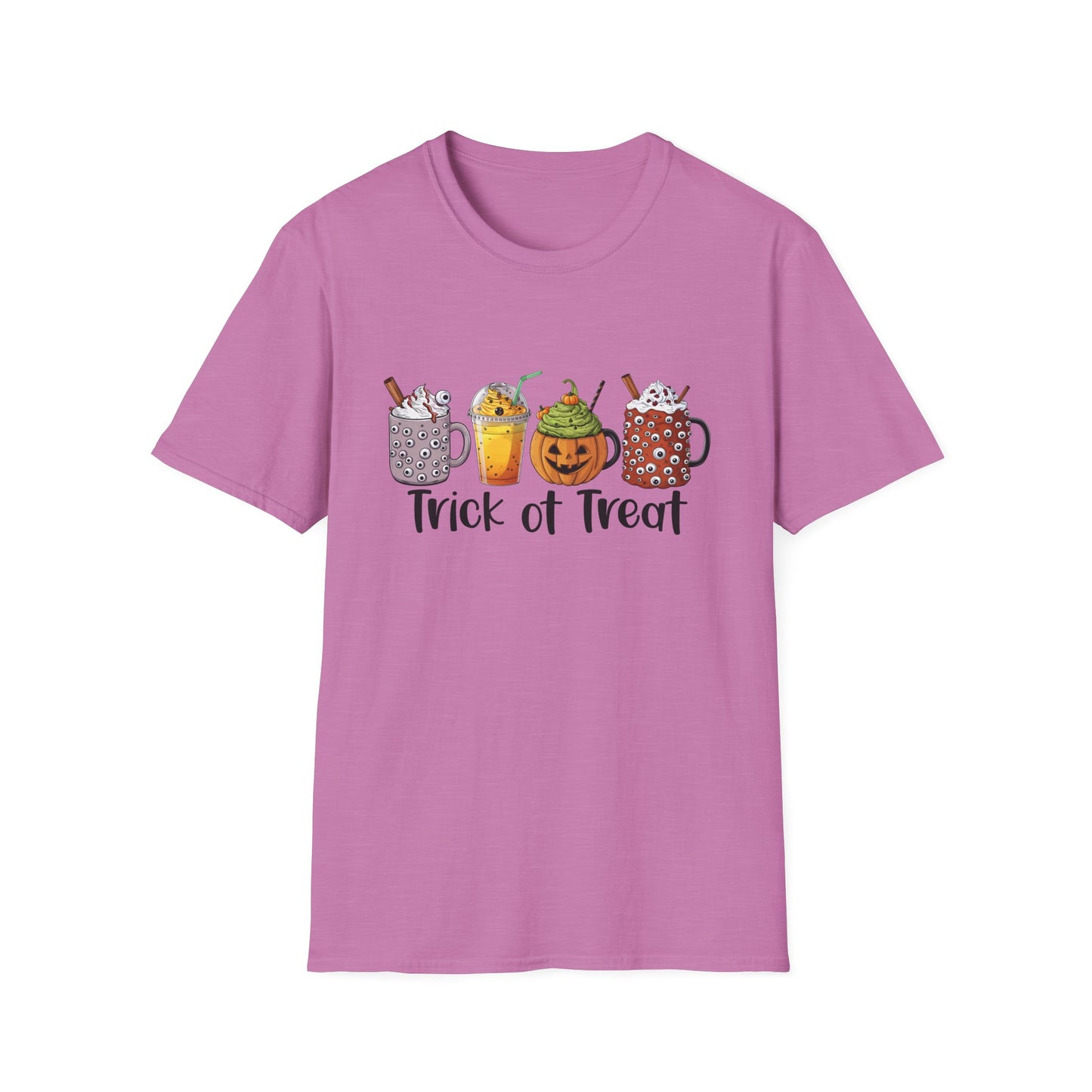 Halloween Trick or Treat Cute Mugs Unisex Softstyle T-Shirt