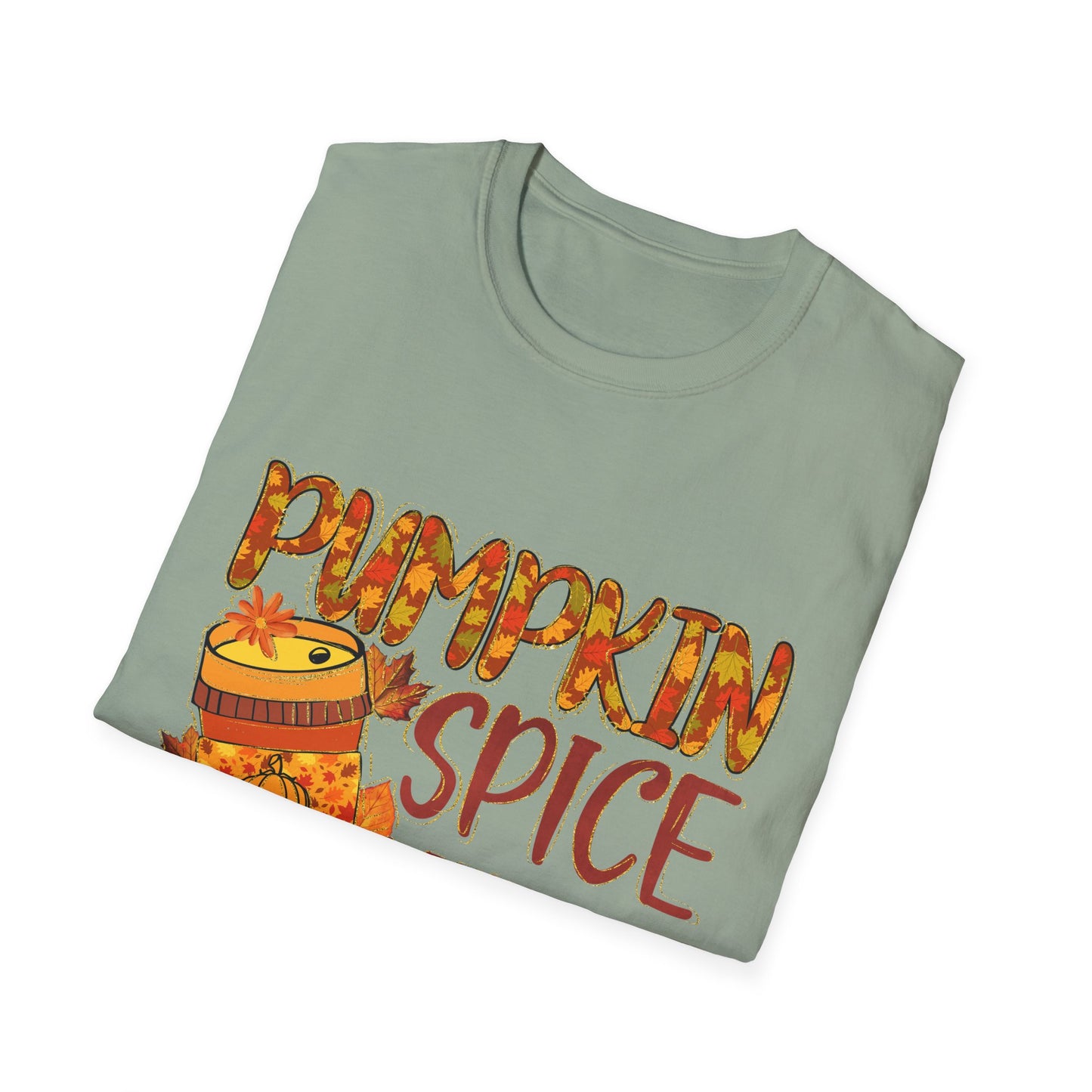 "Pumpkin Spice Keeps this Teacher Nice" Fall Teacher Unisex Softstyle T-Shirt