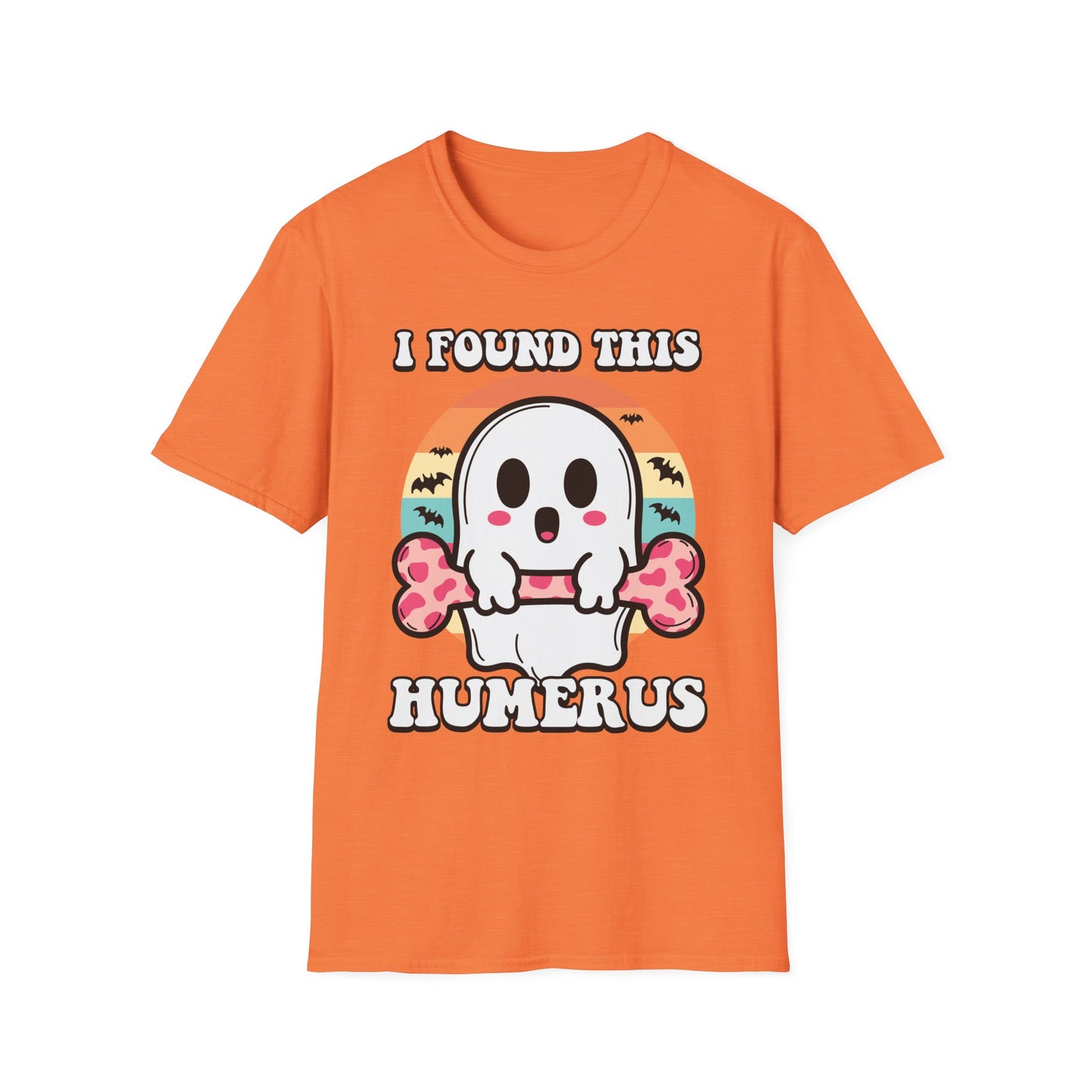 I Found This Humerus Unisex Softstyle T-Shirt - Fun Halloween Ghost Tee