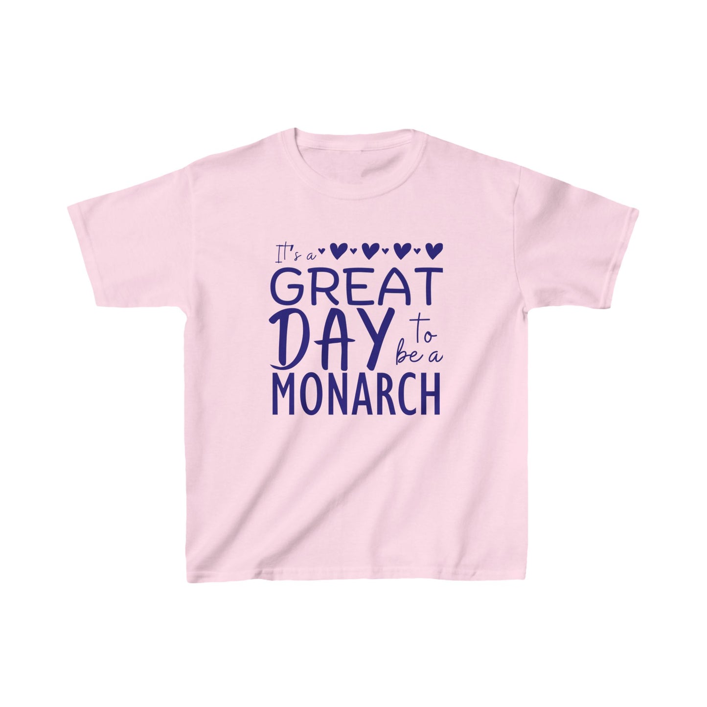 Kids Green Tee - "It's a Great Day to be a Monarch"