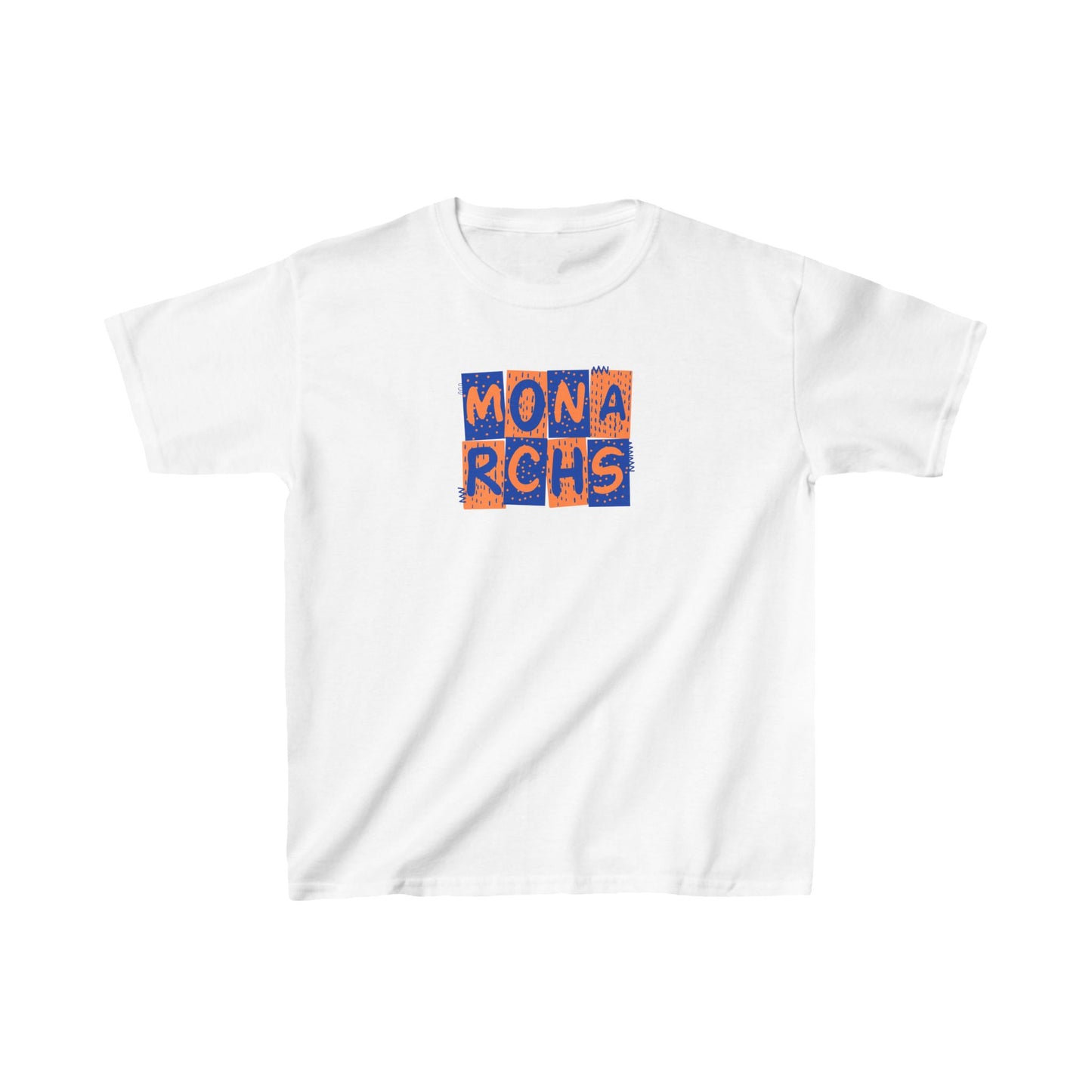 Kids Monarchs SquaresHeavy Cotton Tee - Fun & Vibrant Graphic T-Shirt for Young Fans