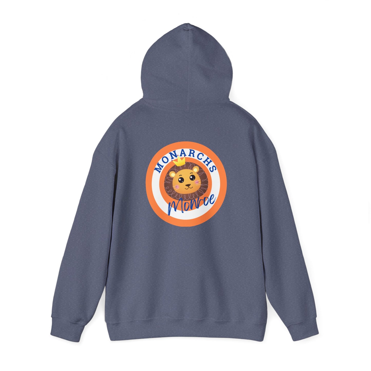 Monarchs Hoodie with Cute Lion Design ON THE BACK - Unisex Heavy Blend™ Sweatshirt
