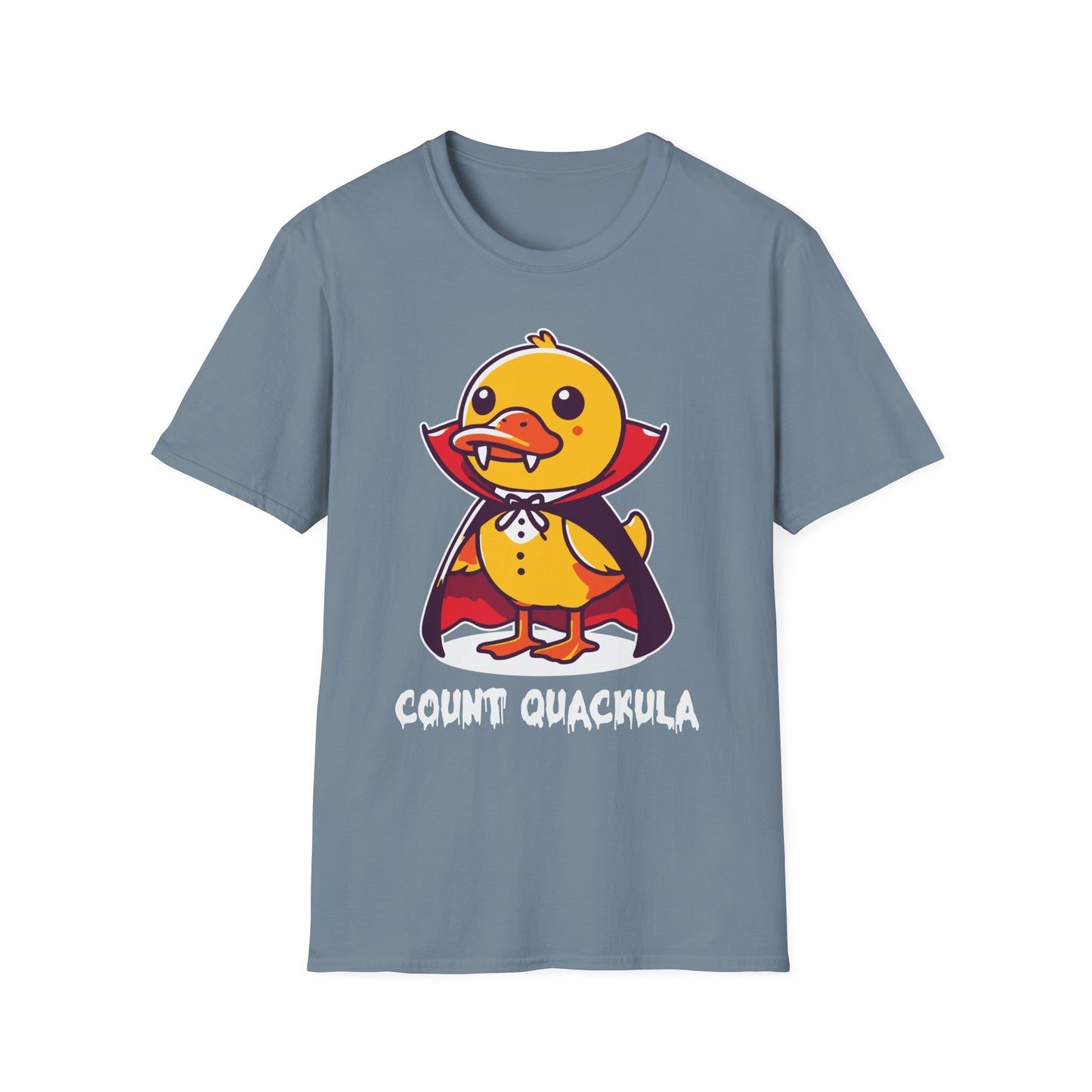 Count Quackula Unisex Softstyle T-Shirt - Fun Halloween Graphic Tee