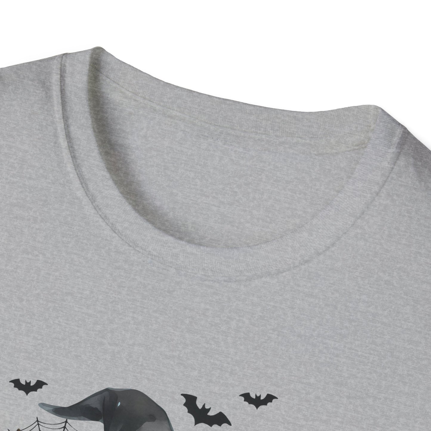 Halloween Cow Graphic T-Shirt - "We're Out at Midnight" - Unisex Softstyle Tee