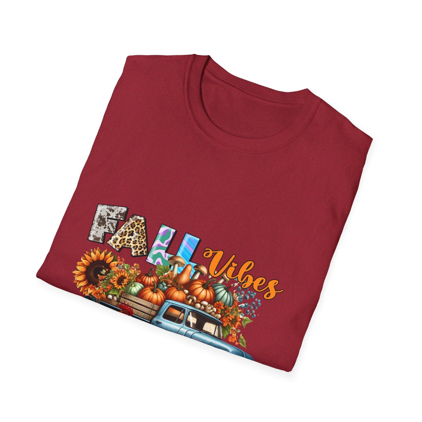 Fall Vibes Farm Unisex Softstyle T-Shirt - Perfect for Autumn Celebrations