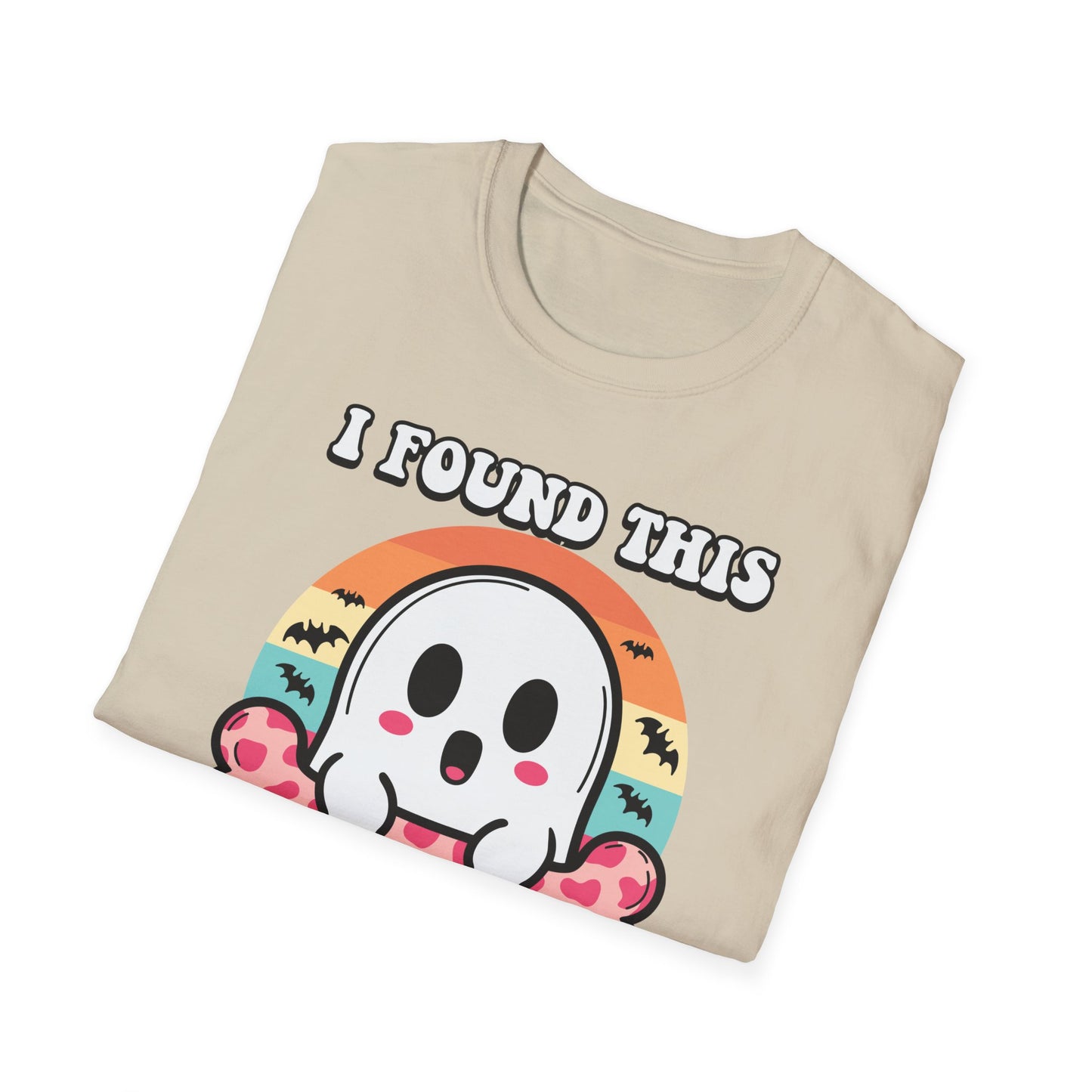 I Found This Humerus Unisex Softstyle T-Shirt - Fun Halloween Ghost Tee