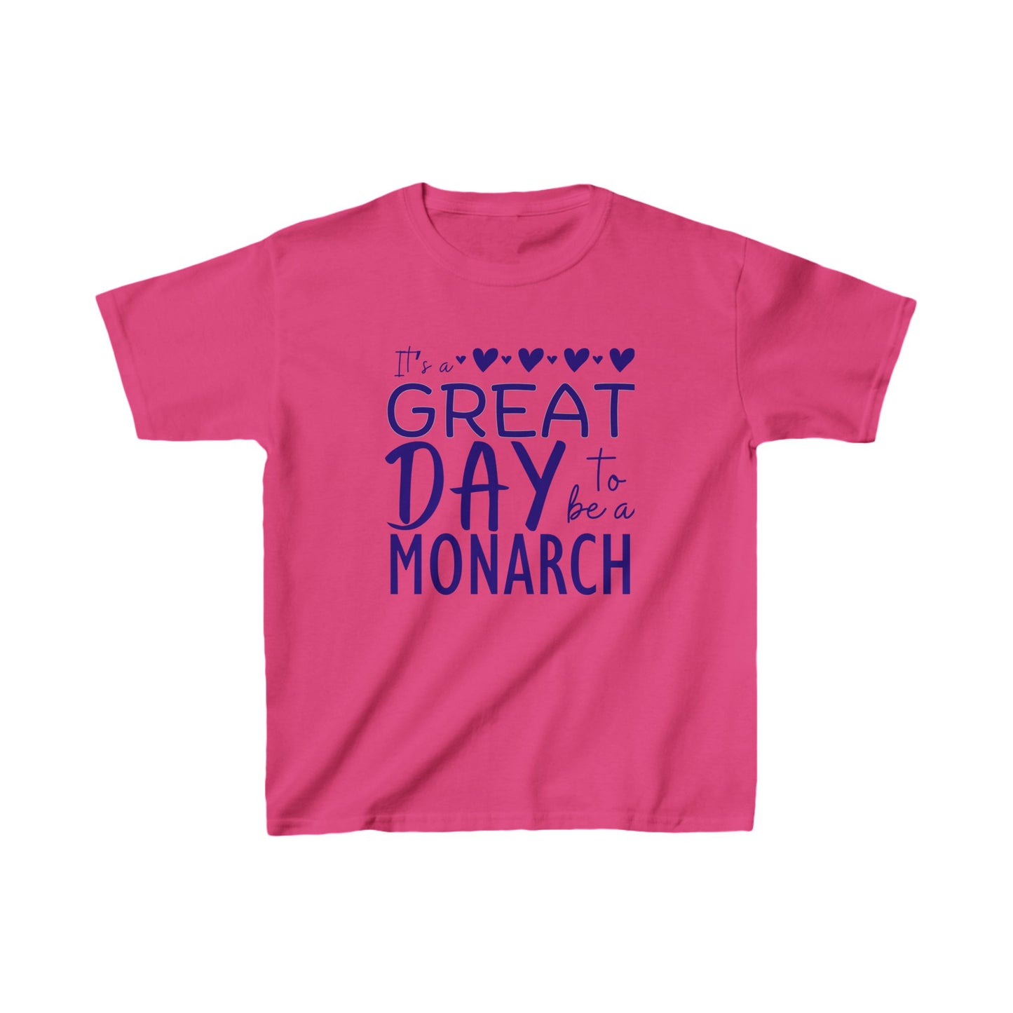 Kids Green Tee - "It's a Great Day to be a Monarch"