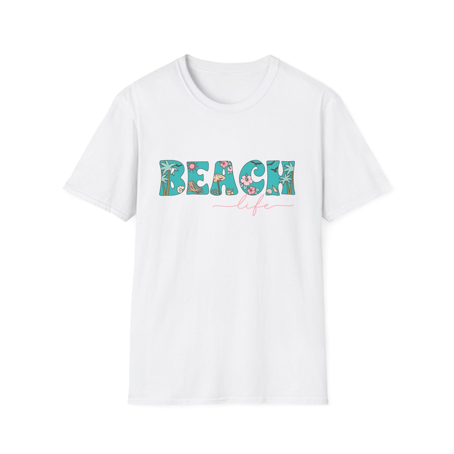 Beach Life High Tides Good Times Unisex Softstyle T-Shirt