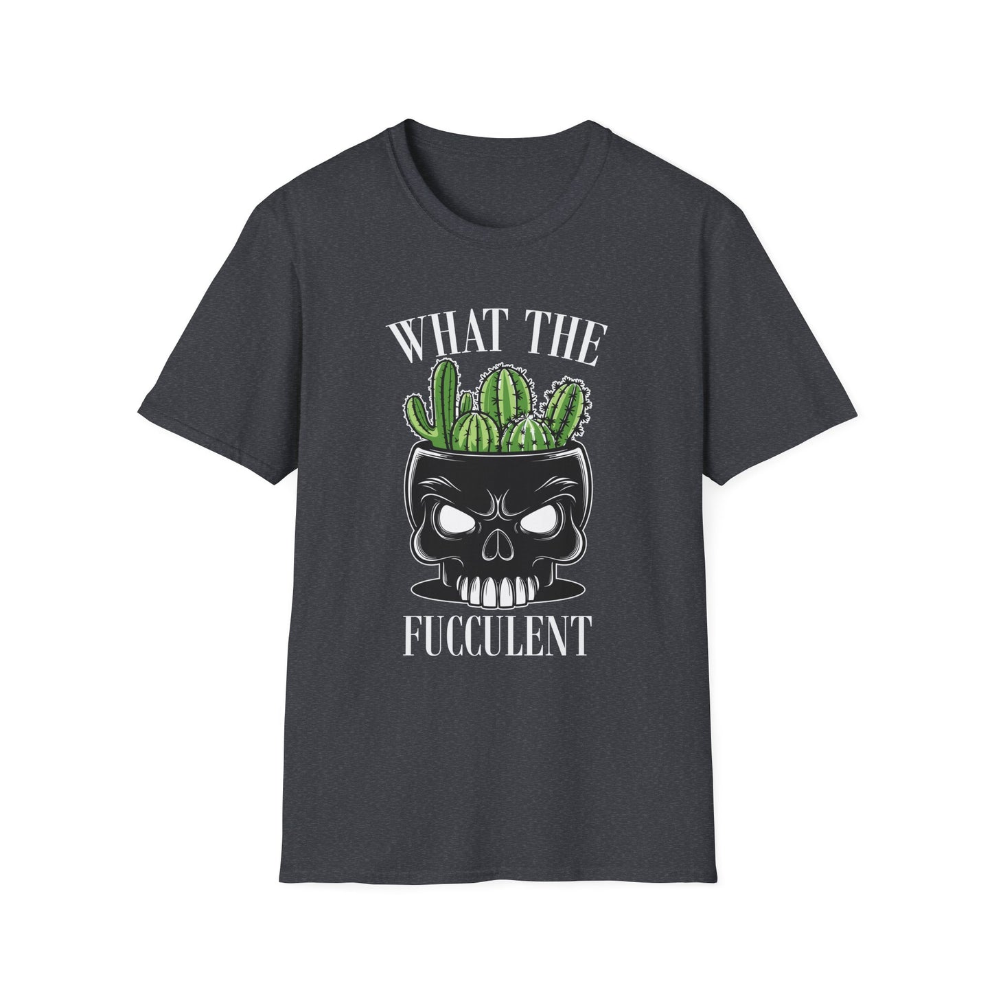 Funny Cactus Skull  Halloween T-Shirt - 'What the Fucculent' Graphic - Perfect Gift for Plant Lovers
