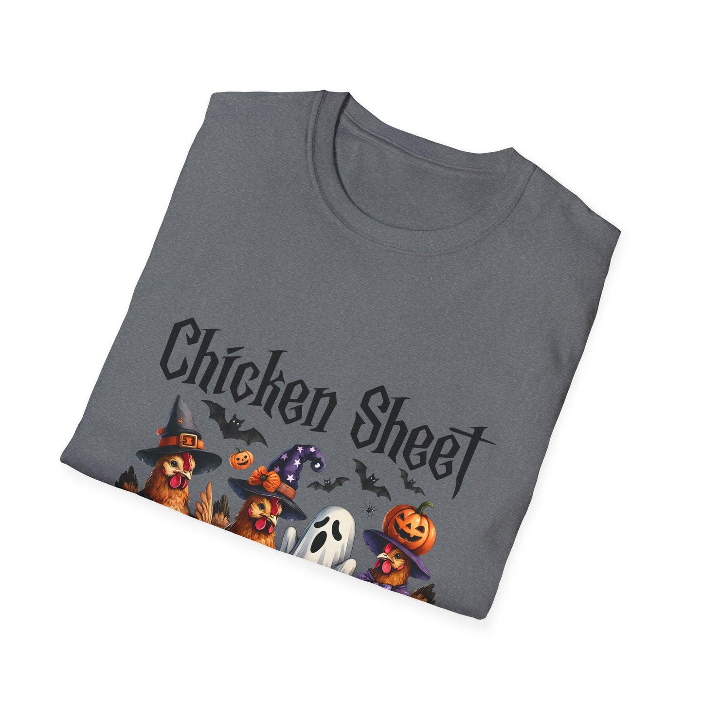 Funny Chicken Sheet Halloween Unisex Softstyle T-Shirt