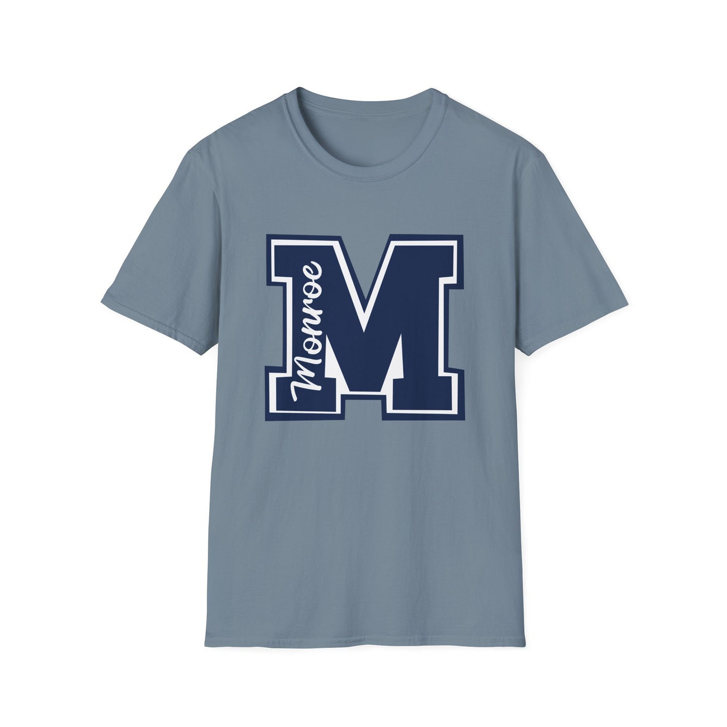 Monroe Spirit M Dark Navy Unisex Softstyle T-Shirt - Casual College Vibe