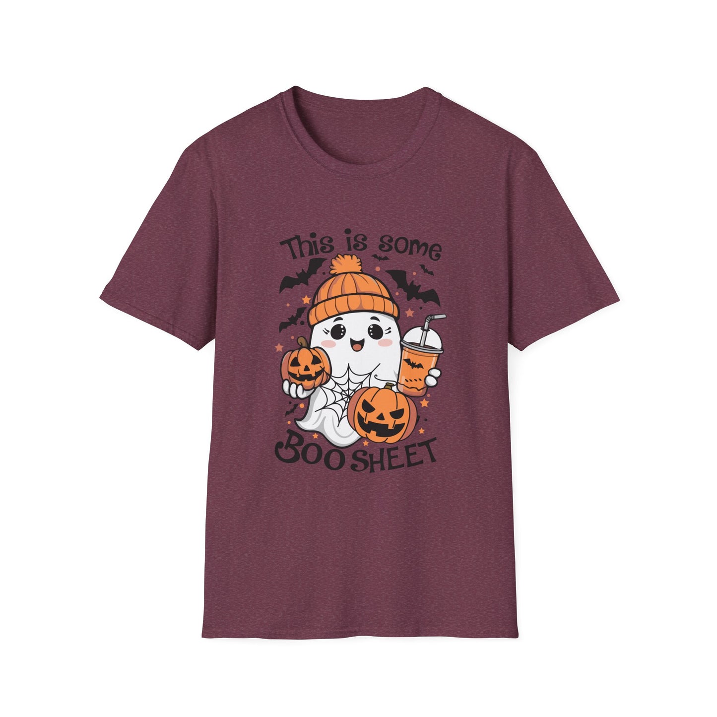 Halloween Cute Ghost Tee - "This is Some Boo Sheet" Unisex Softstyle T-Shirt