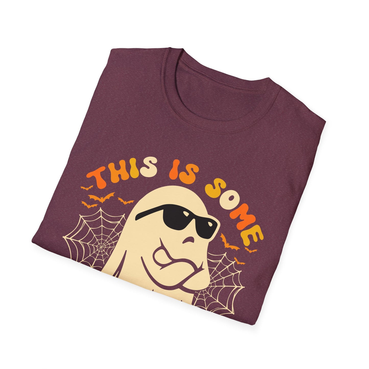 Funny Halloween Unisex Softstyle T-Shirt - "This is Some Boo Sheet"