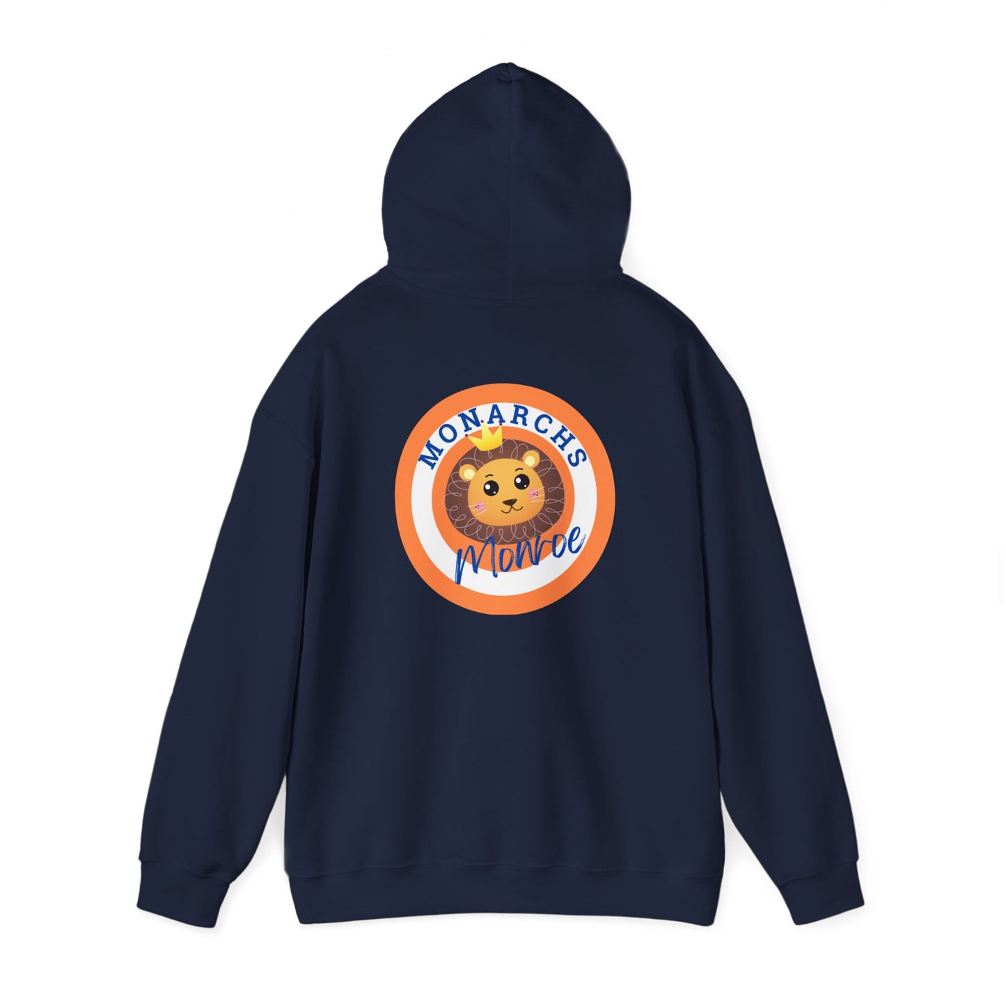 Monarchs Hoodie with Cute Lion Design ON THE BACK - Unisex Heavy Blend™ Sweatshirt