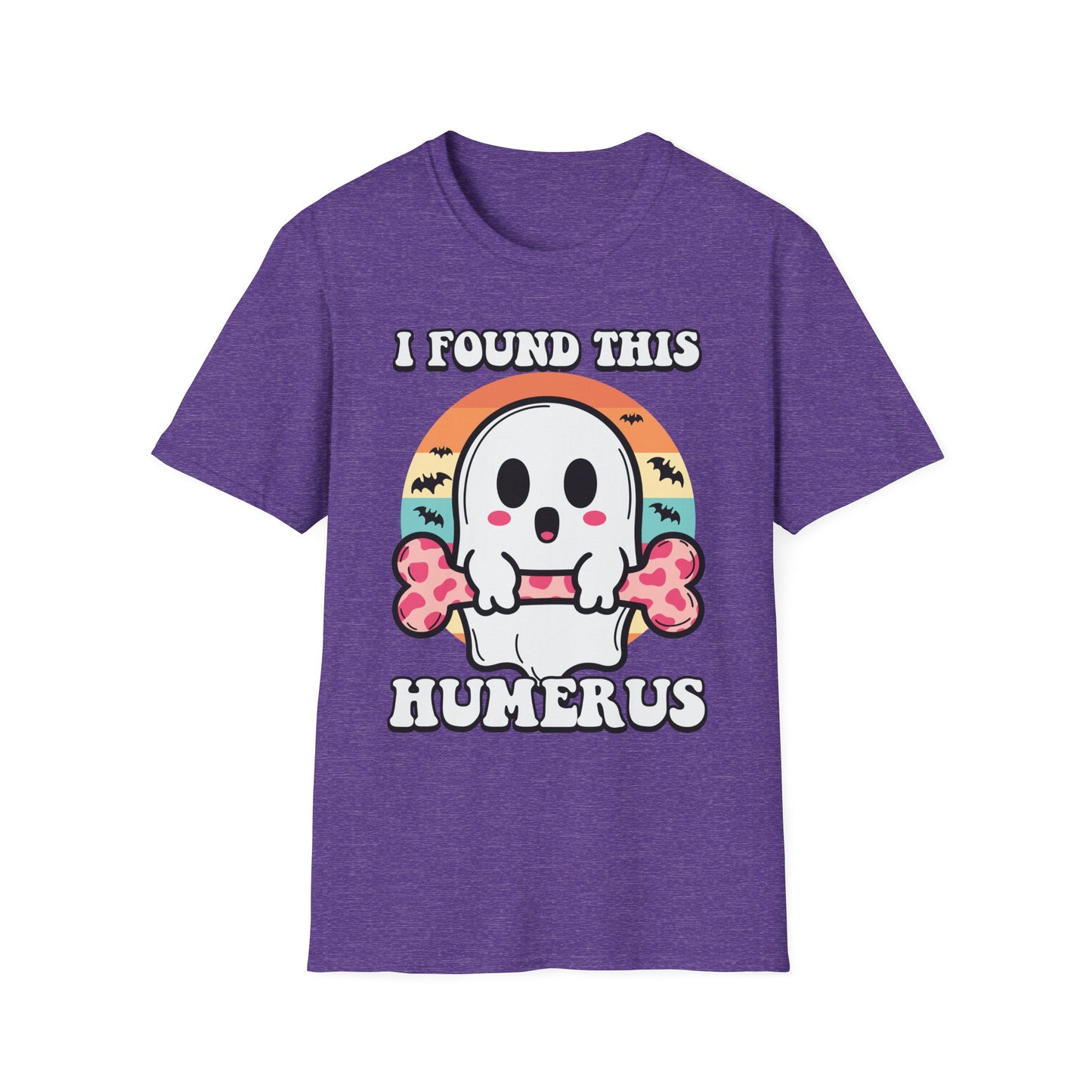 I Found This Humerus Unisex Softstyle T-Shirt - Fun Halloween Ghost Tee