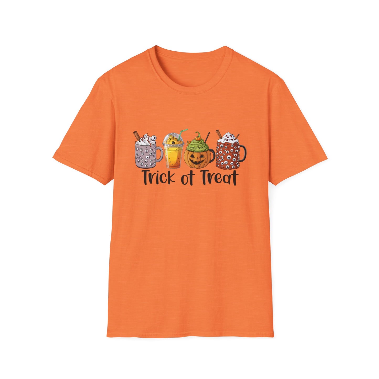 Halloween Trick or Treat Cute Mugs Unisex Softstyle T-Shirt