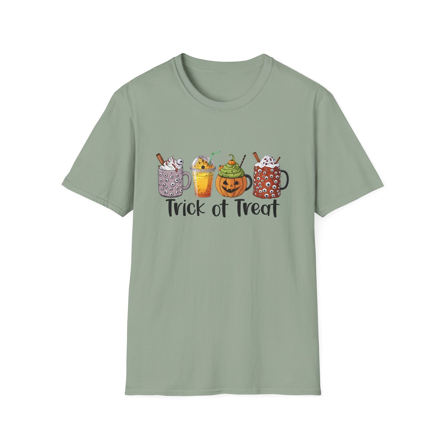 Halloween Trick or Treat Cute Mugs Unisex Softstyle T-Shirt