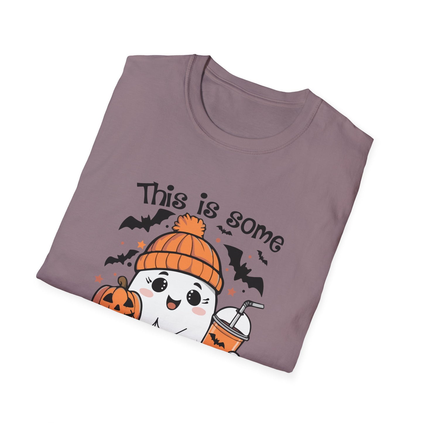Halloween Cute Ghost Tee - "This is Some Boo Sheet" Unisex Softstyle T-Shirt