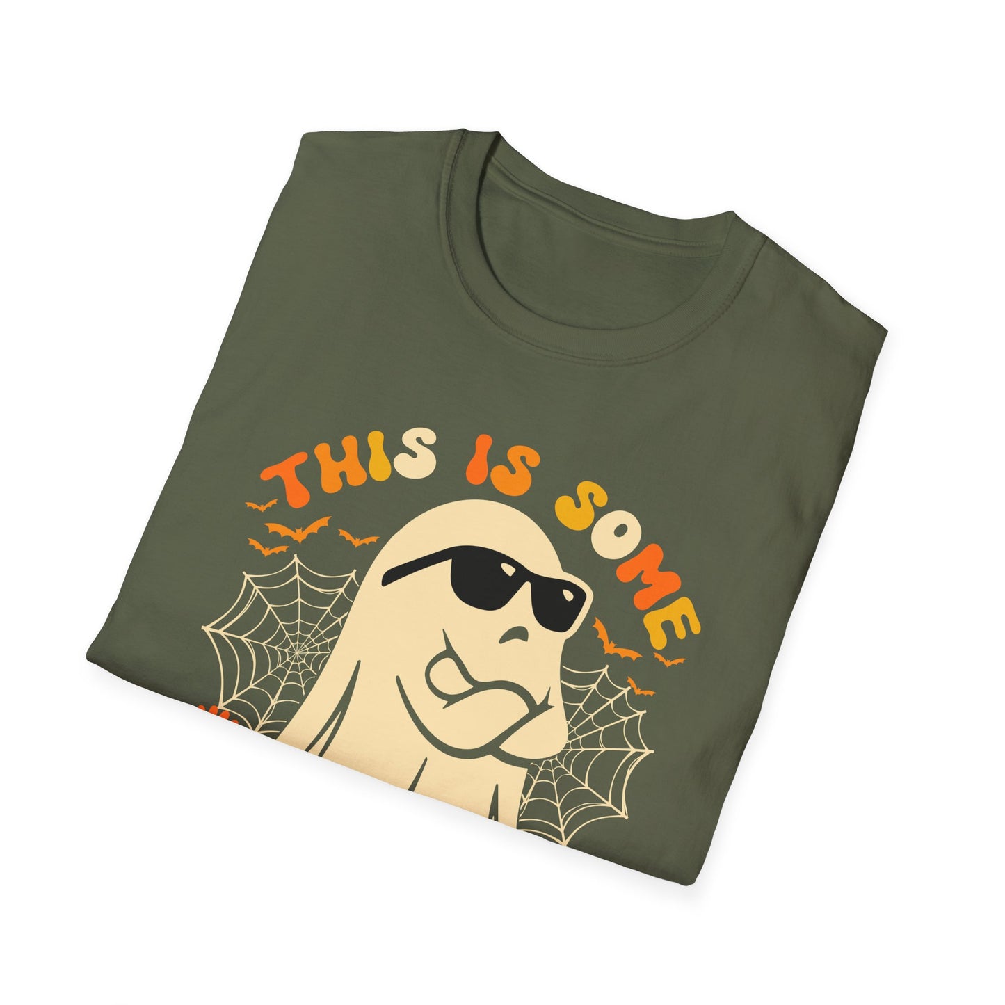 Funny Halloween Unisex Softstyle T-Shirt - "This is Some Boo Sheet"