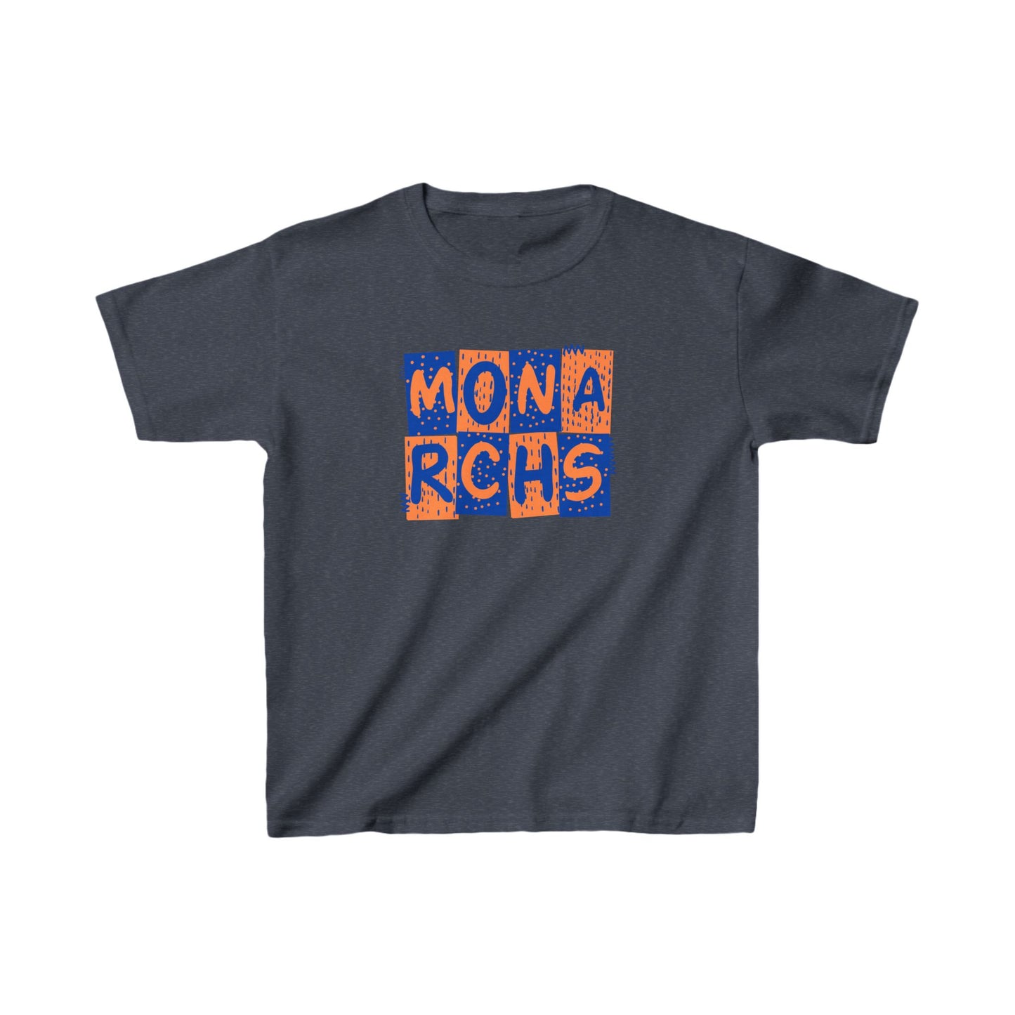 Kids Monarchs SquaresHeavy Cotton Tee - Fun & Vibrant Graphic T-Shirt for Young Fans