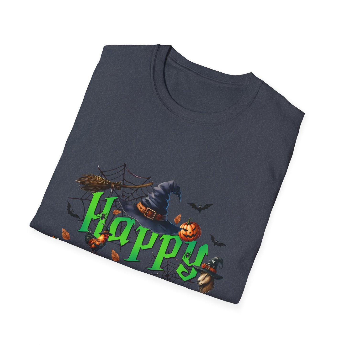 Happy Halloween  Fall FarmUnisex Softstyle T-Shirt - "Happy Halloween" Design