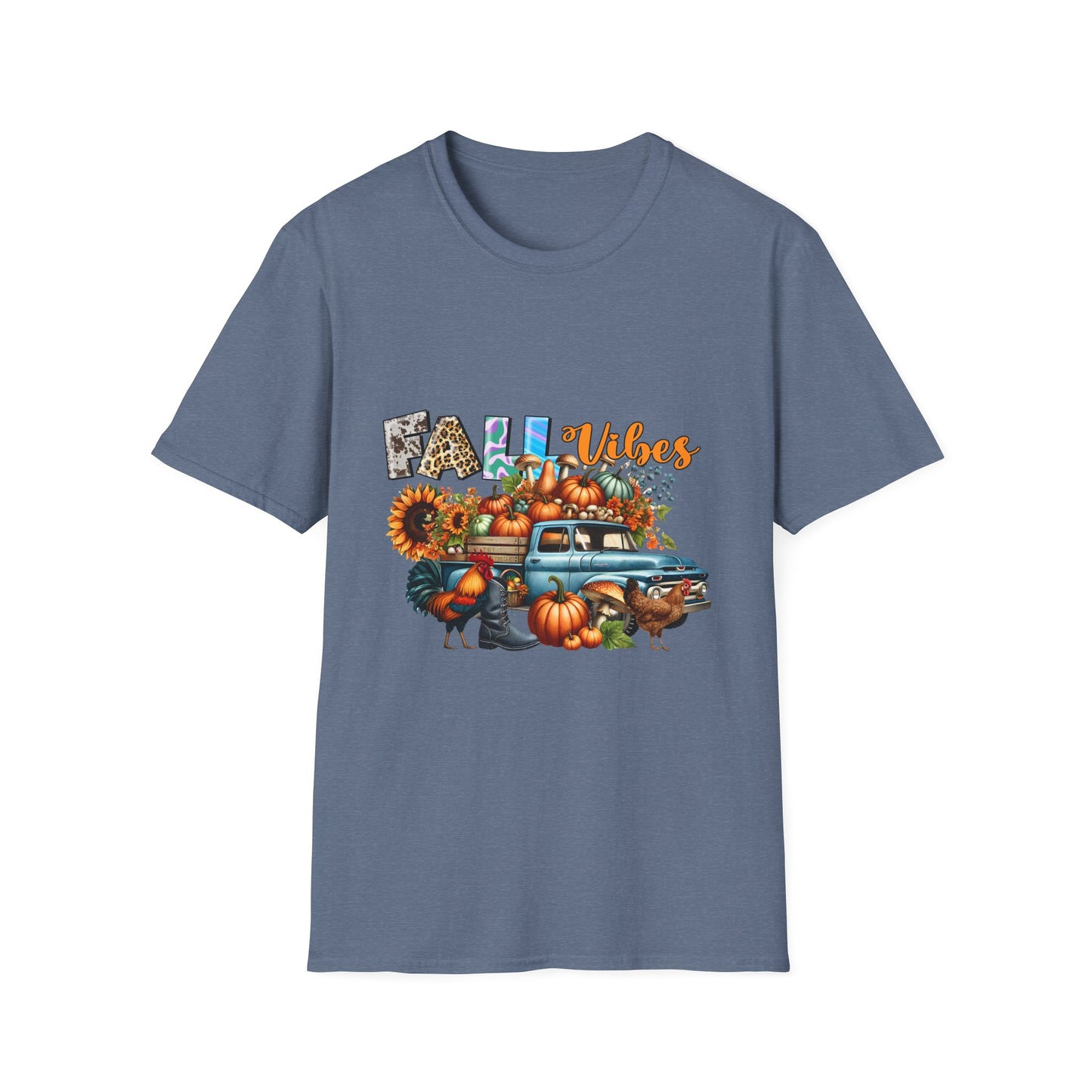 Fall Vibes Farm Unisex Softstyle T-Shirt - Perfect for Autumn Celebrations