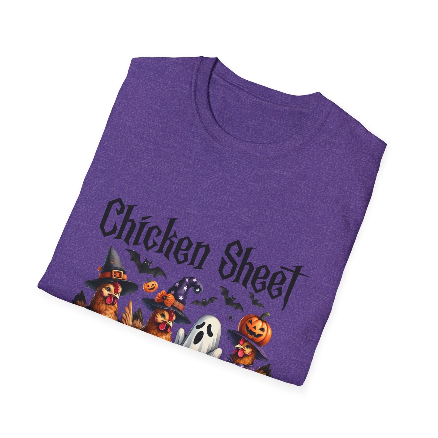 Funny Chicken Sheet Halloween Unisex Softstyle T-Shirt