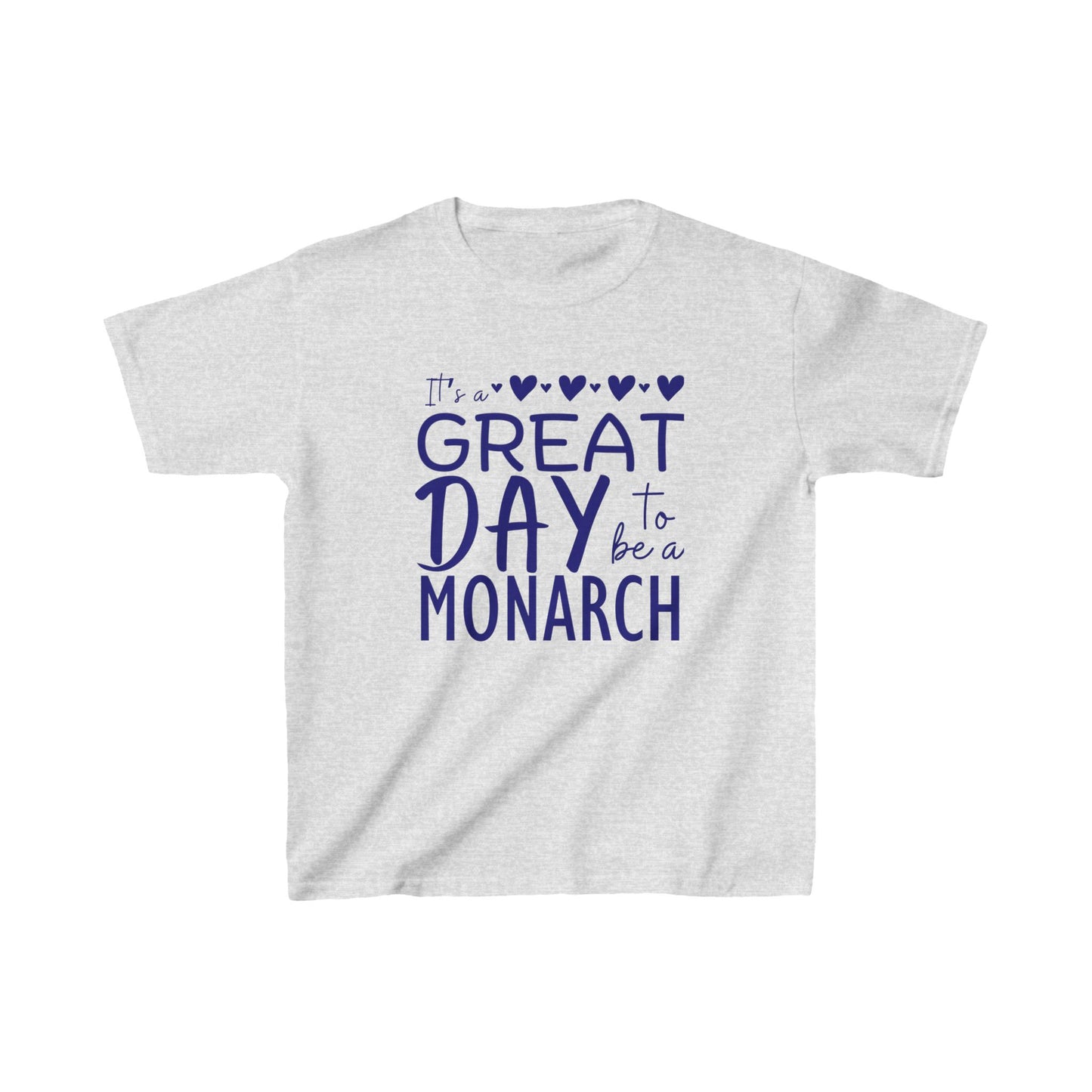 Kids Green Tee - "It's a Great Day to be a Monarch"