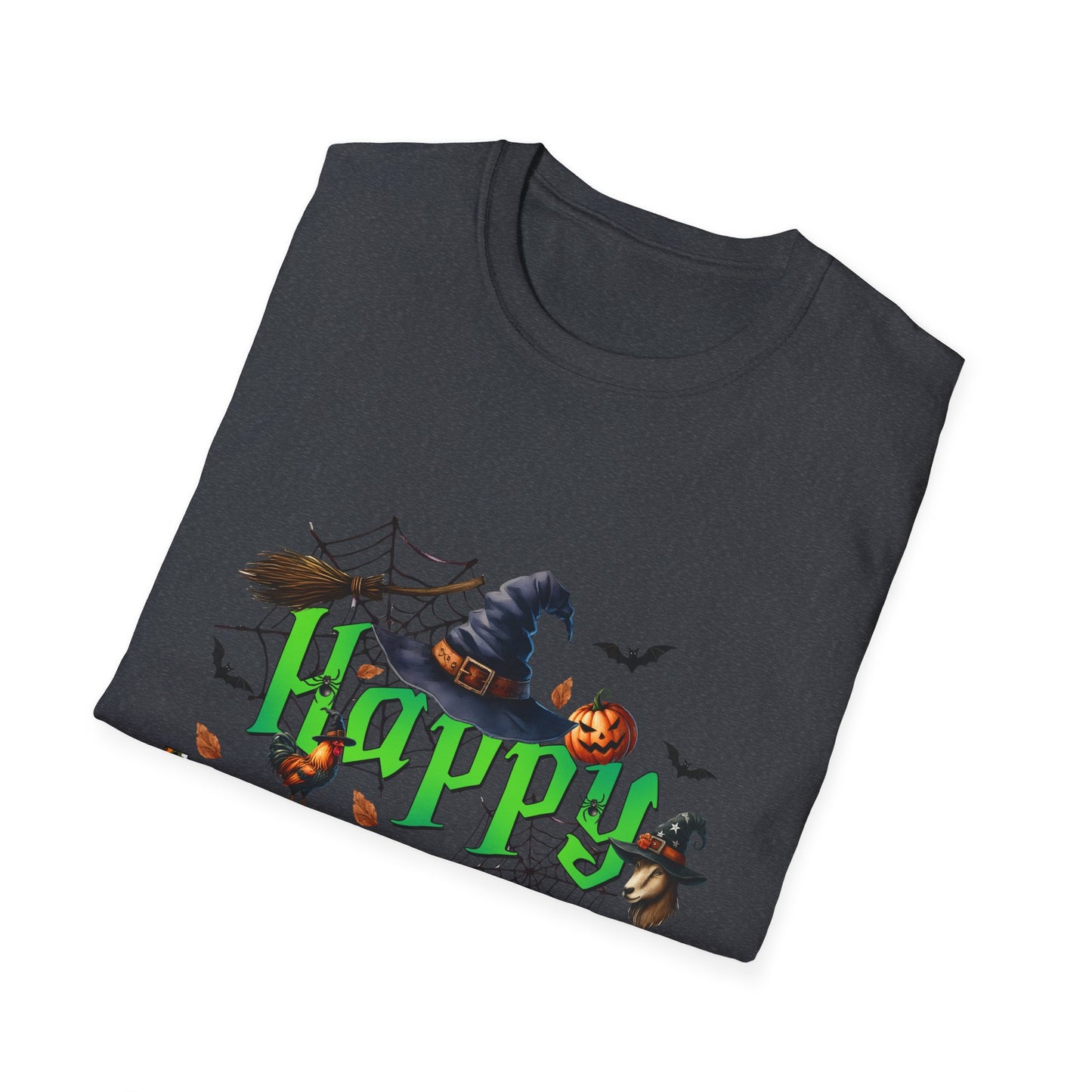 Happy Halloween  Fall FarmUnisex Softstyle T-Shirt - "Happy Halloween" Design