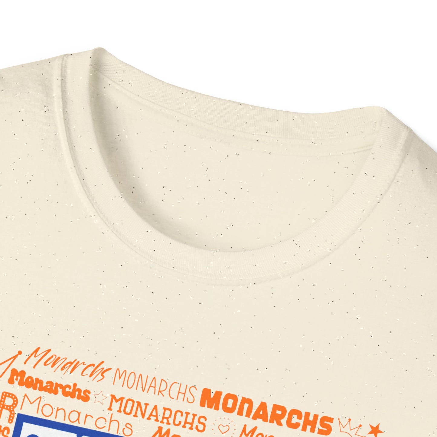 Blue Hearts M Monarch Unisex Softstyle T-Shirt - Monarchs ROAR Graphic Tee