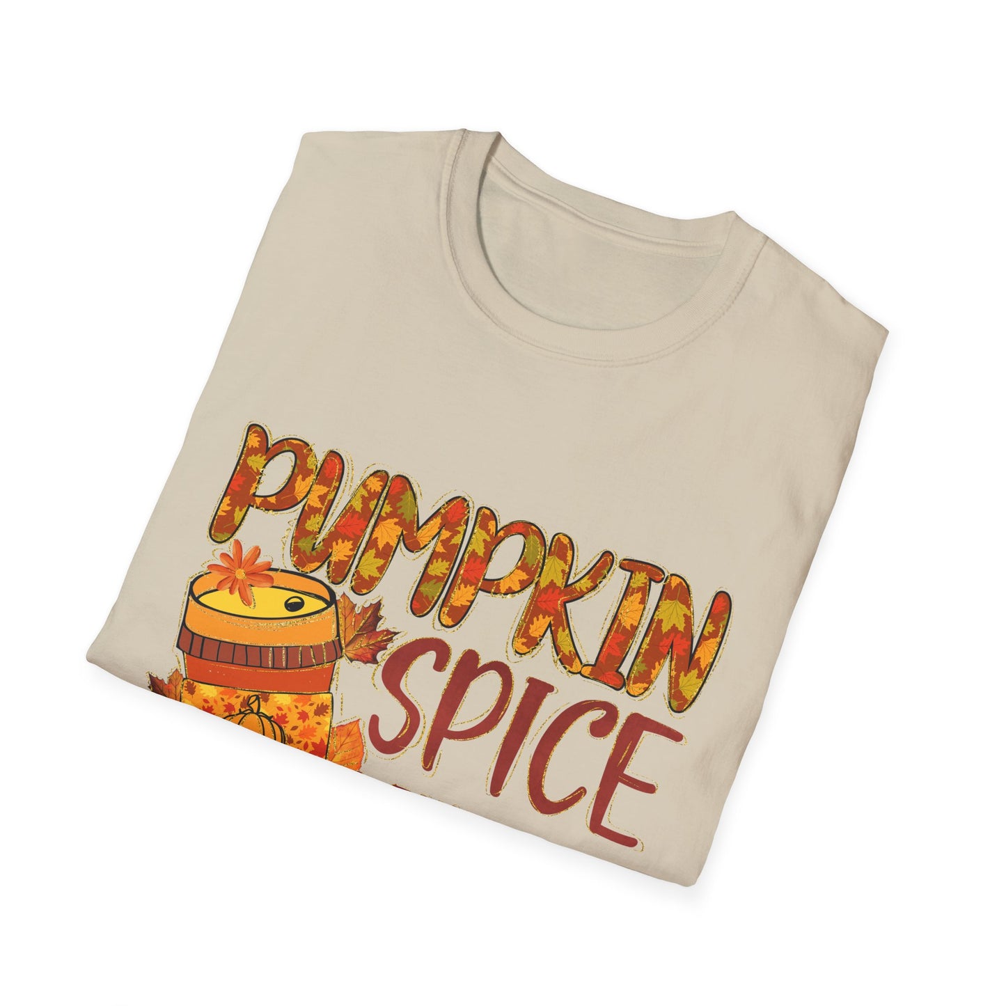 "Pumpkin Spice Keeps this Teacher Nice" Fall Teacher Unisex Softstyle T-Shirt