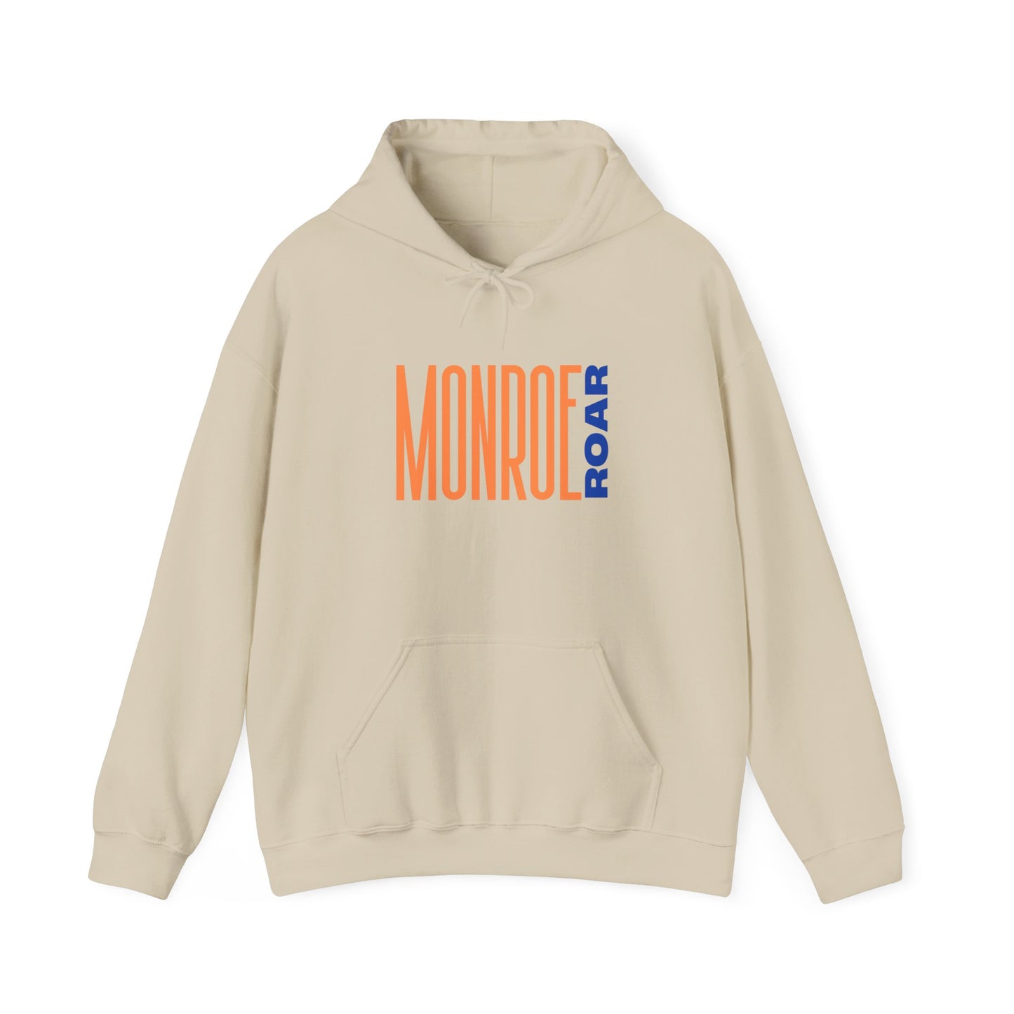 Monroe Roar Unisex Heavy Blend™ Hoodie – Comfortable Graphic Sweatshirt in Blue