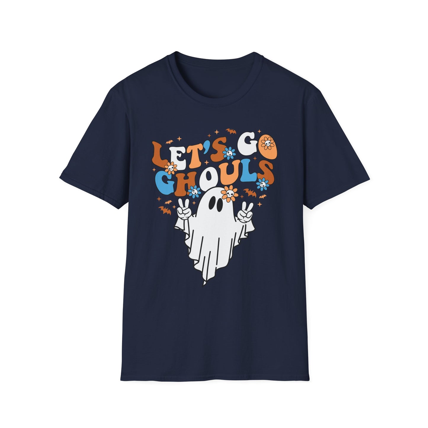 Let's Go Ghouls Unisex Softstyle T-Shirt – Fun Halloween Tee for Ghost Lovers