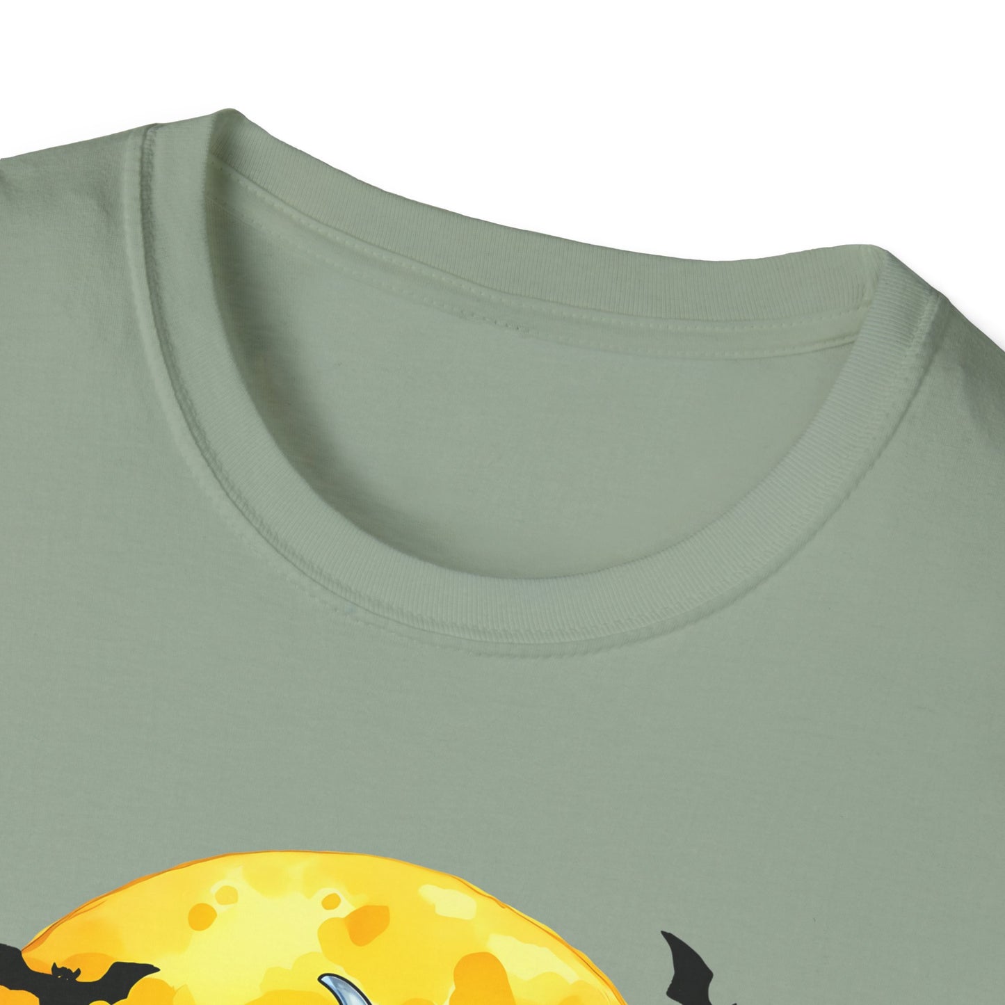 Dabbing Funny Halloween Cow T-Shirt - Unisex Softstyle Tee for Spooky Season