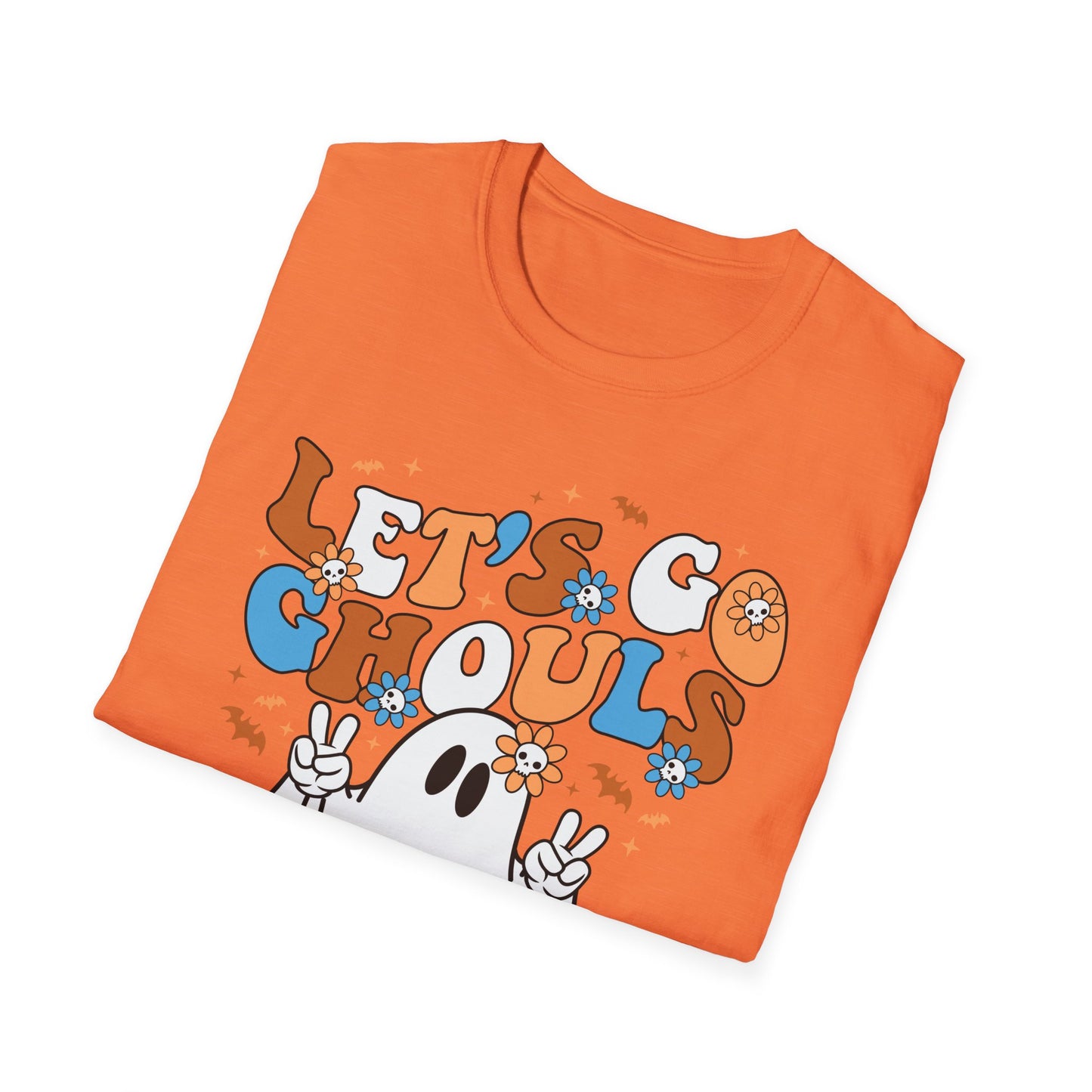 Let's Go Ghouls Unisex Softstyle T-Shirt – Fun Halloween Tee for Ghost Lovers