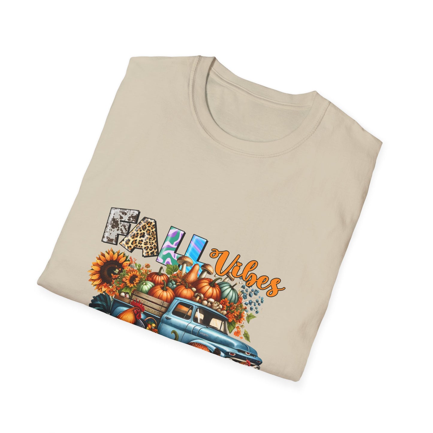 Fall Vibes Farm Unisex Softstyle T-Shirt - Perfect for Autumn Celebrations