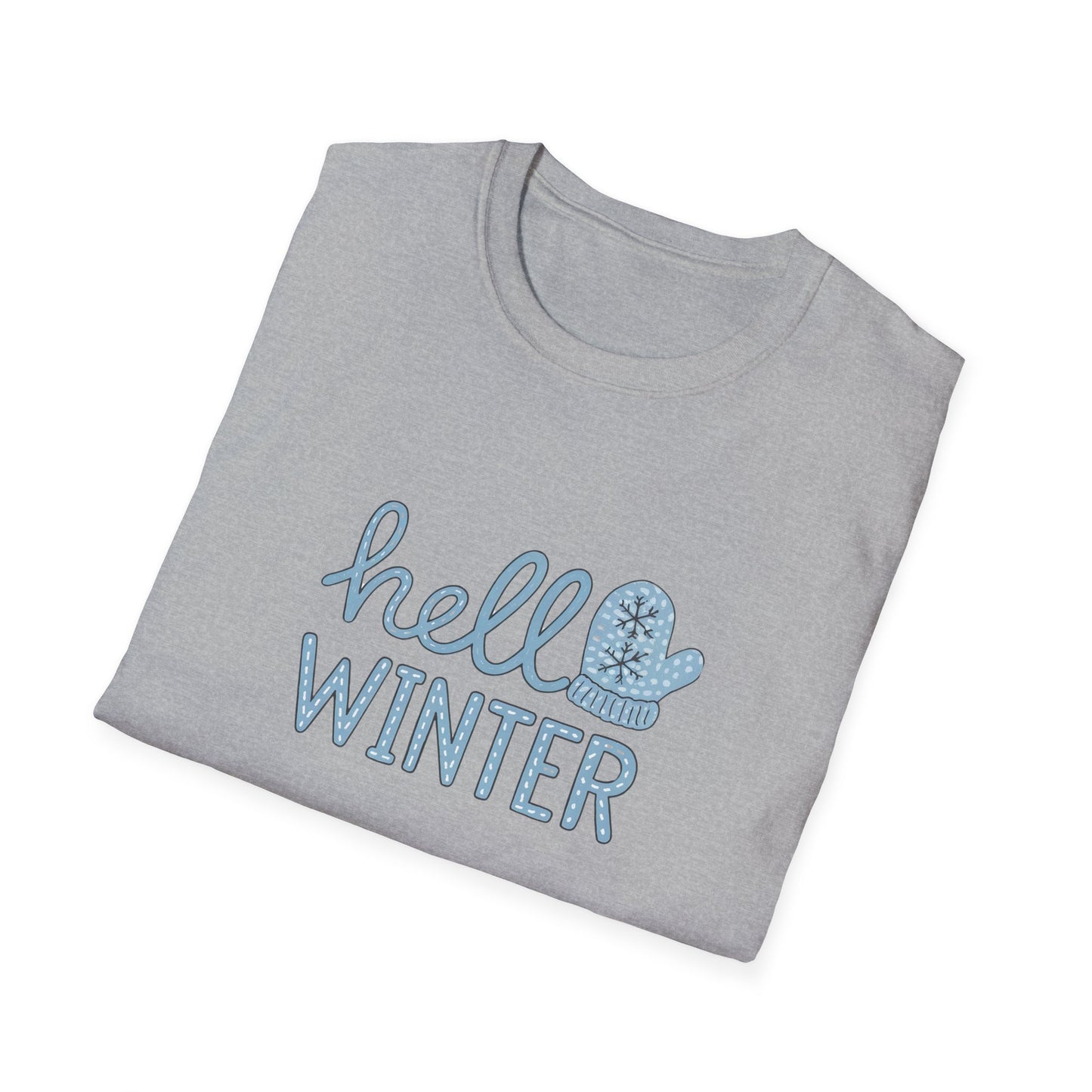 Fun Winter-Themed Unisex T-Shirt - "Hello Winter" Graphic Tee