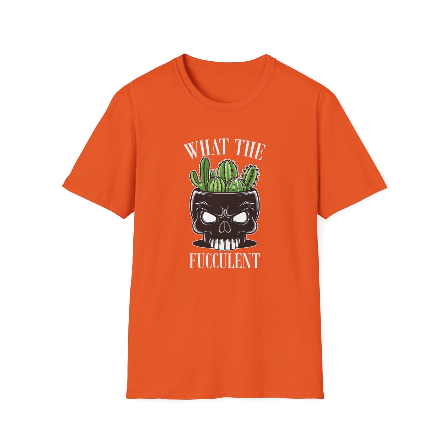 Funny Cactus Skull  Halloween T-Shirt - 'What the Fucculent' Graphic - Perfect Gift for Plant Lovers