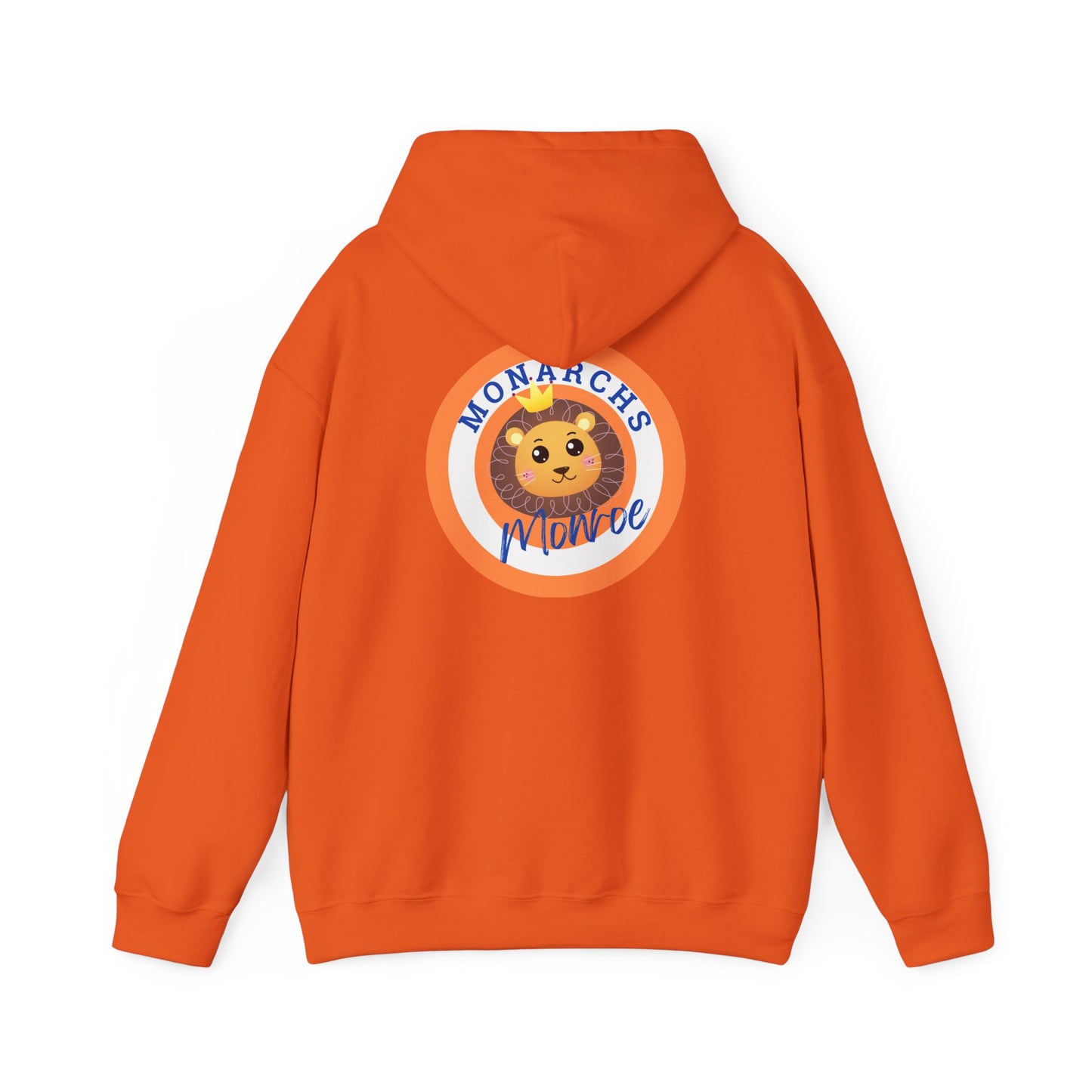 Monarchs Hoodie with Cute Lion Design ON THE BACK - Unisex Heavy Blend™ Sweatshirt