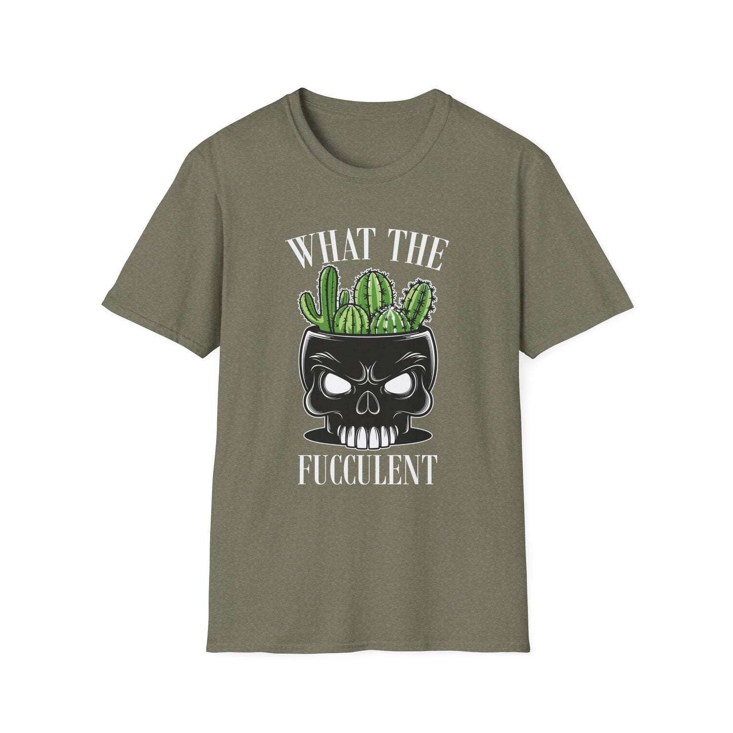 Funny Cactus Skull  Halloween T-Shirt - 'What the Fucculent' Graphic - Perfect Gift for Plant Lovers