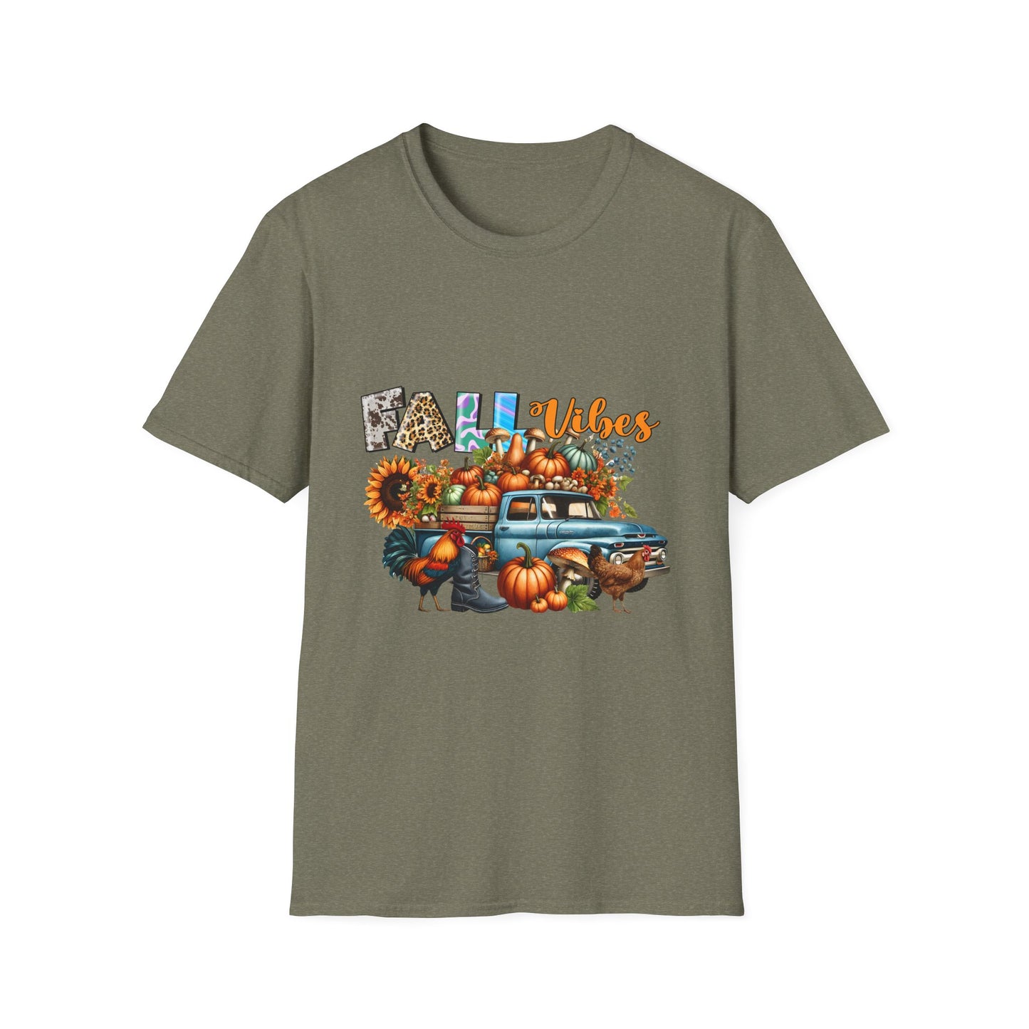 Fall Vibes Farm Unisex Softstyle T-Shirt - Perfect for Autumn Celebrations